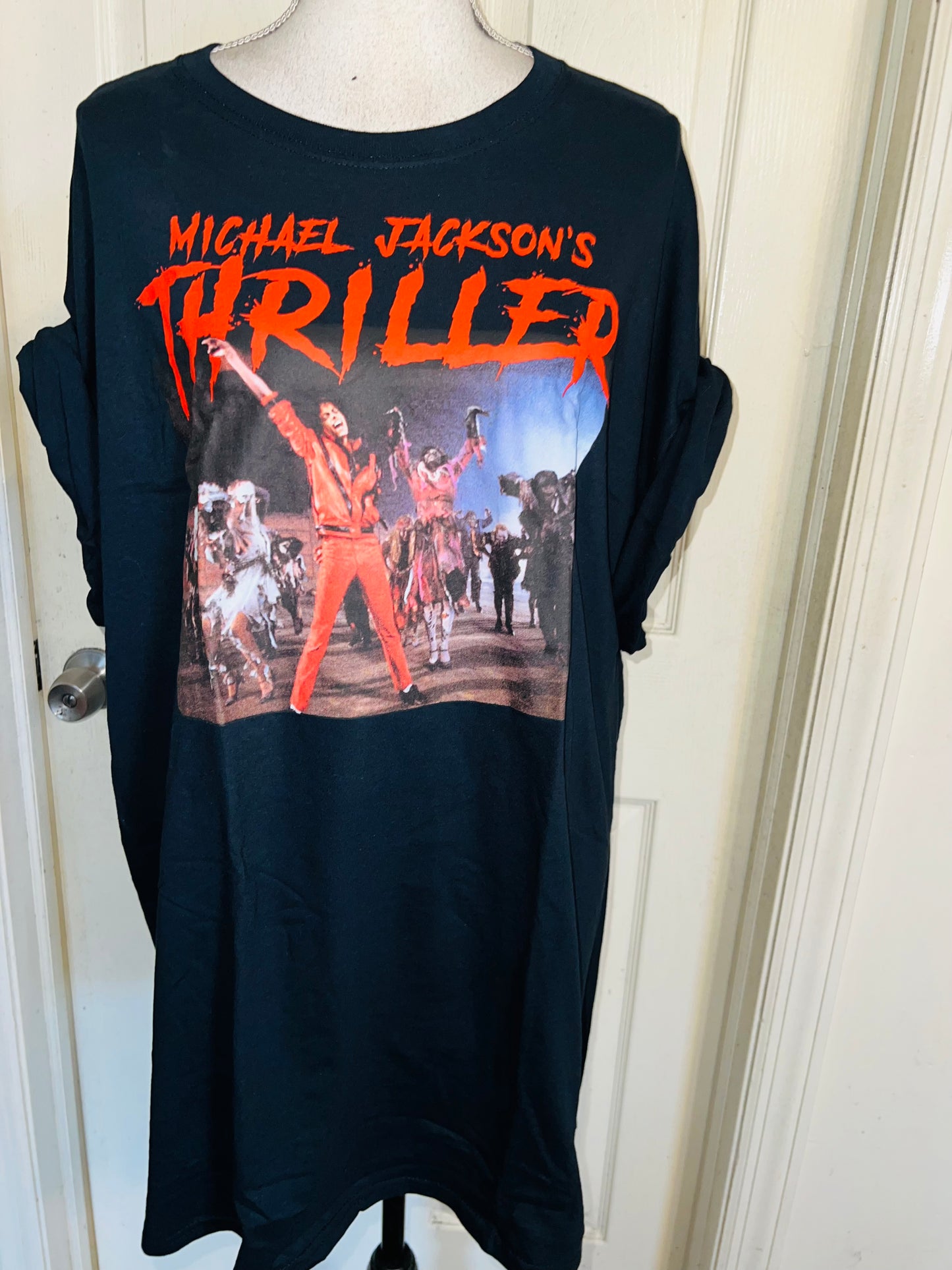 Michael Jackson Thriller Oversized Distressed Tee