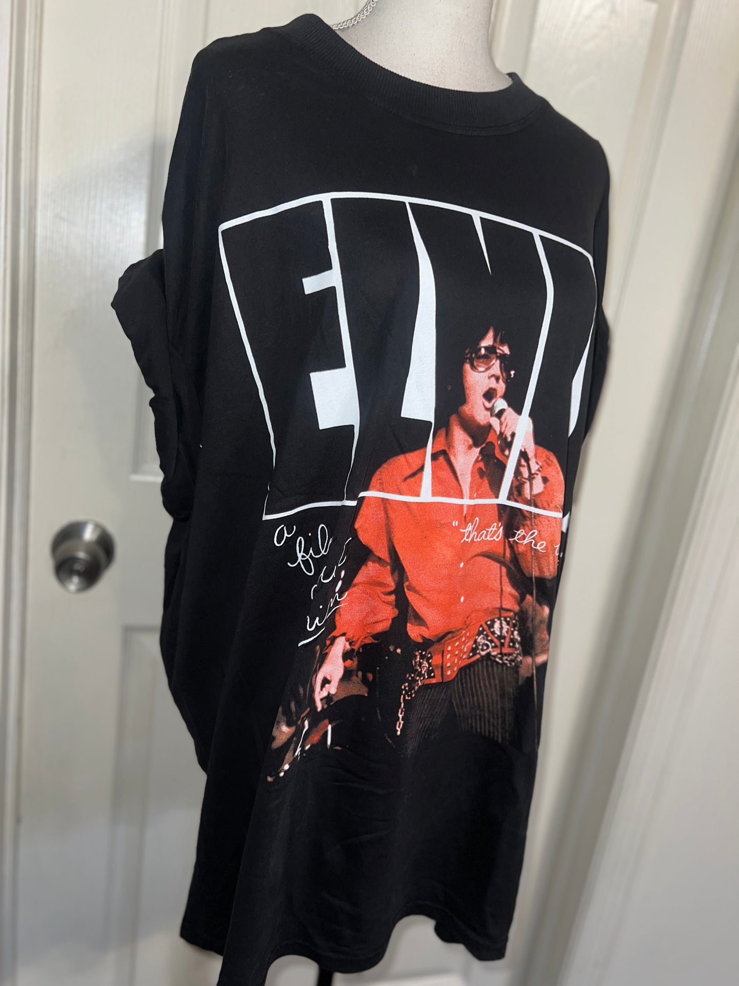Elvis Oversized Distressed Tee
