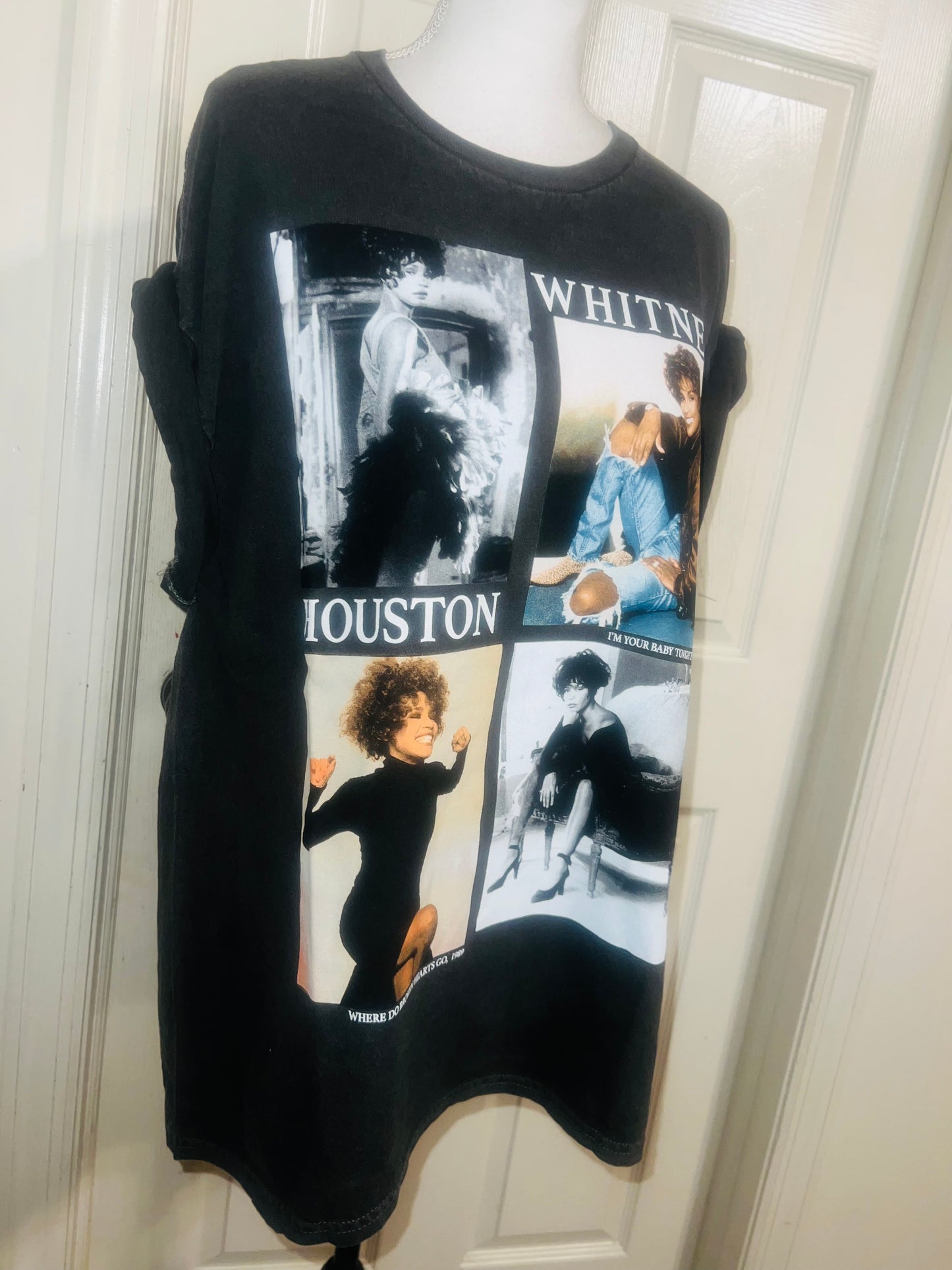 Whitey Houston Oversized Distressed Tee