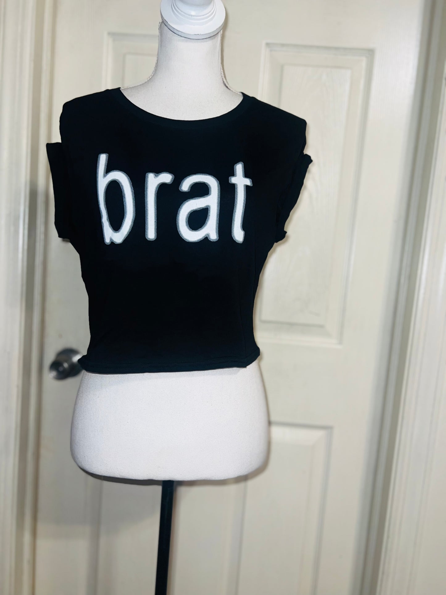 Charli XCX Brat Distressed Baby Tee