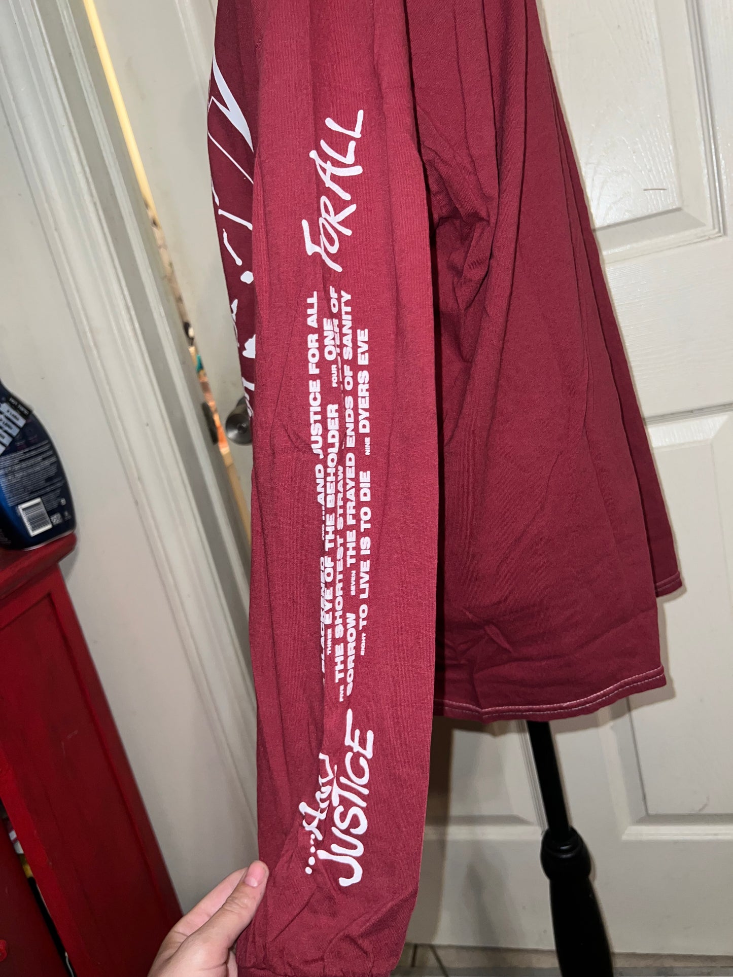 Metallica Long Sleeve Oversized Distressed Tee