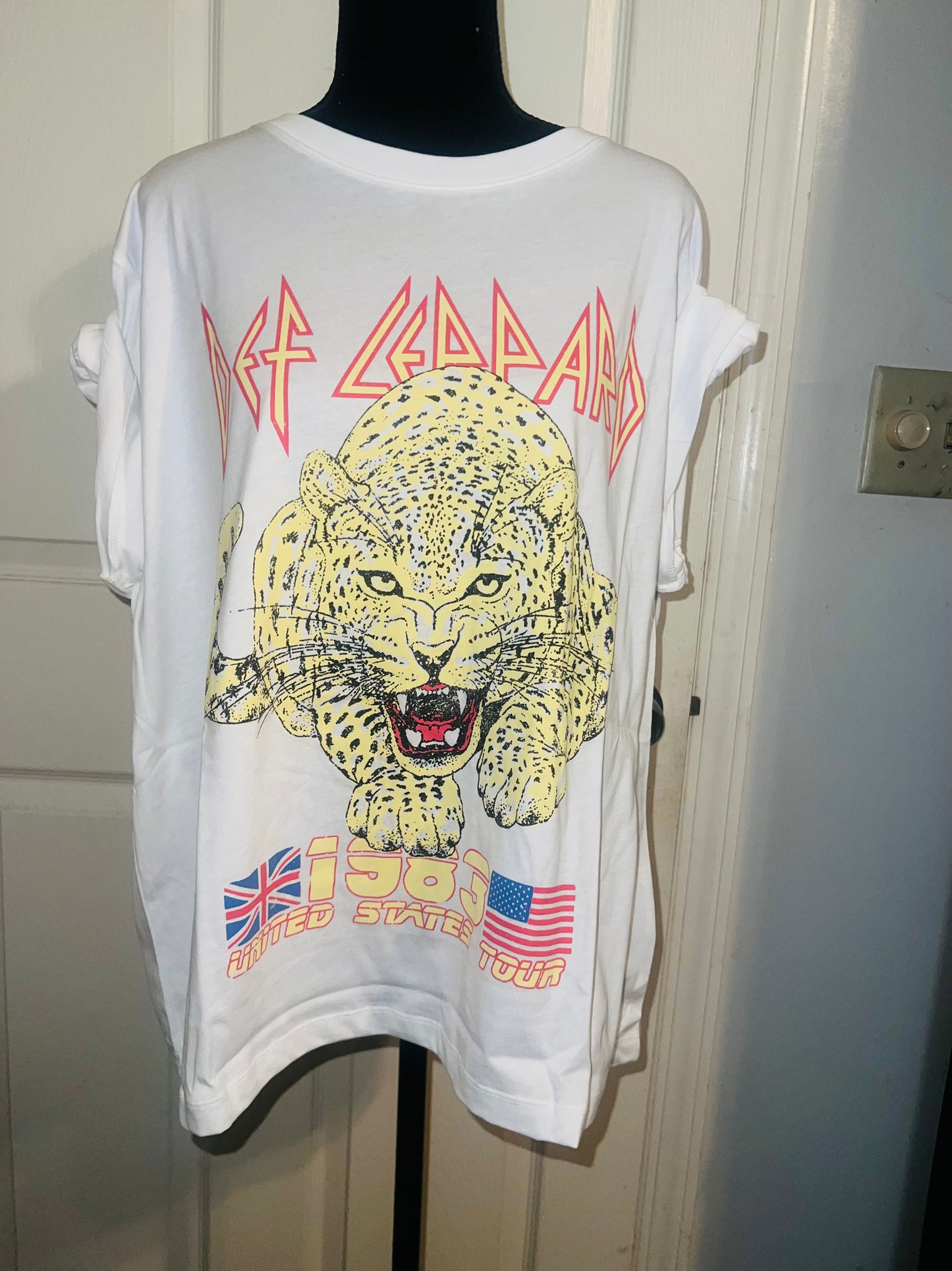 Def Leppard Oversized Distressed Tee