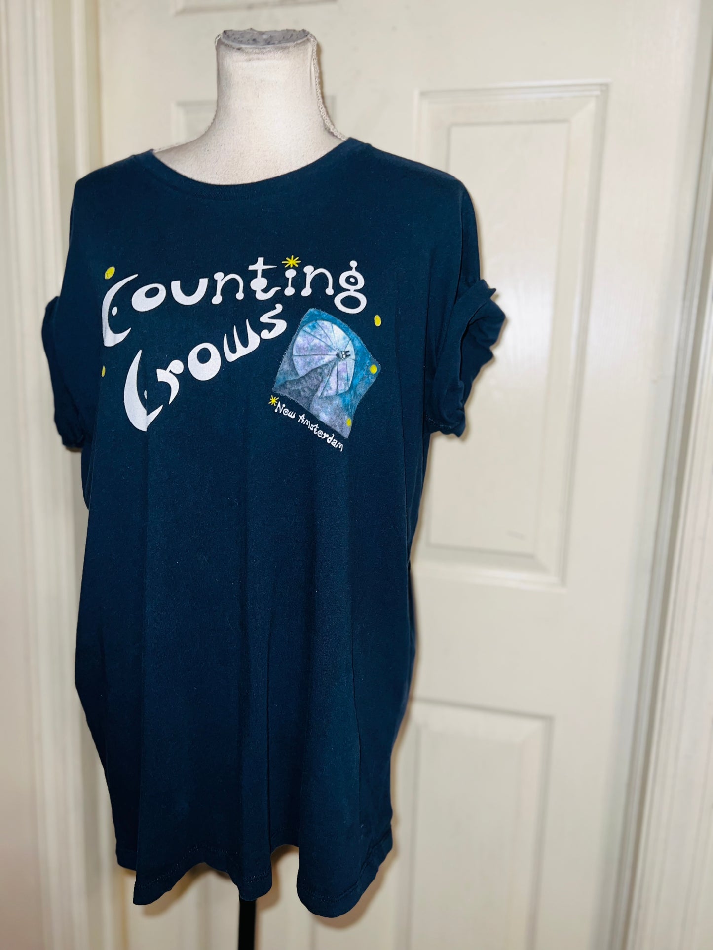 Counting Crows Double Sided Oversized Distressed Tee