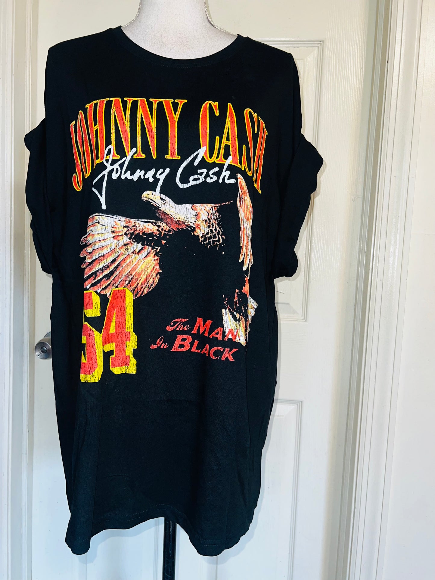 Johnny Cash Double Sided Oversized Distressed Tee