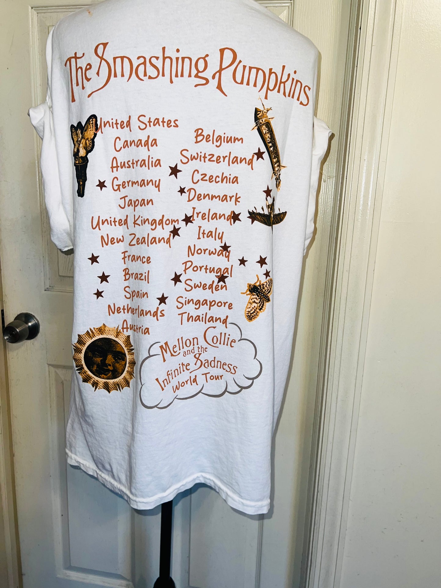 The Smashing Pumpkins Double Sided Oversized Distressed Tee
