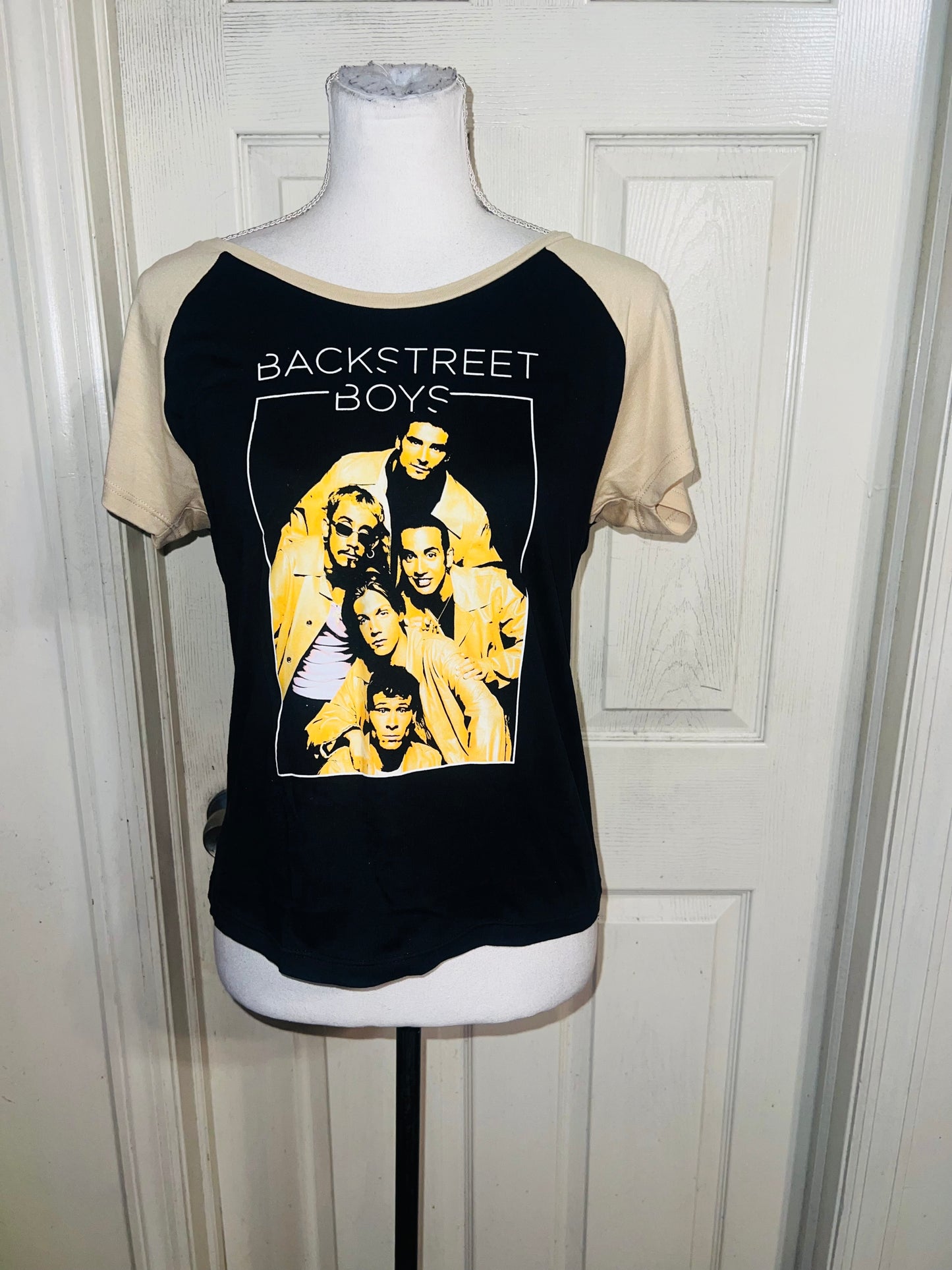 Backstreet Boys Raglan Oversized Distressed Baby Tee