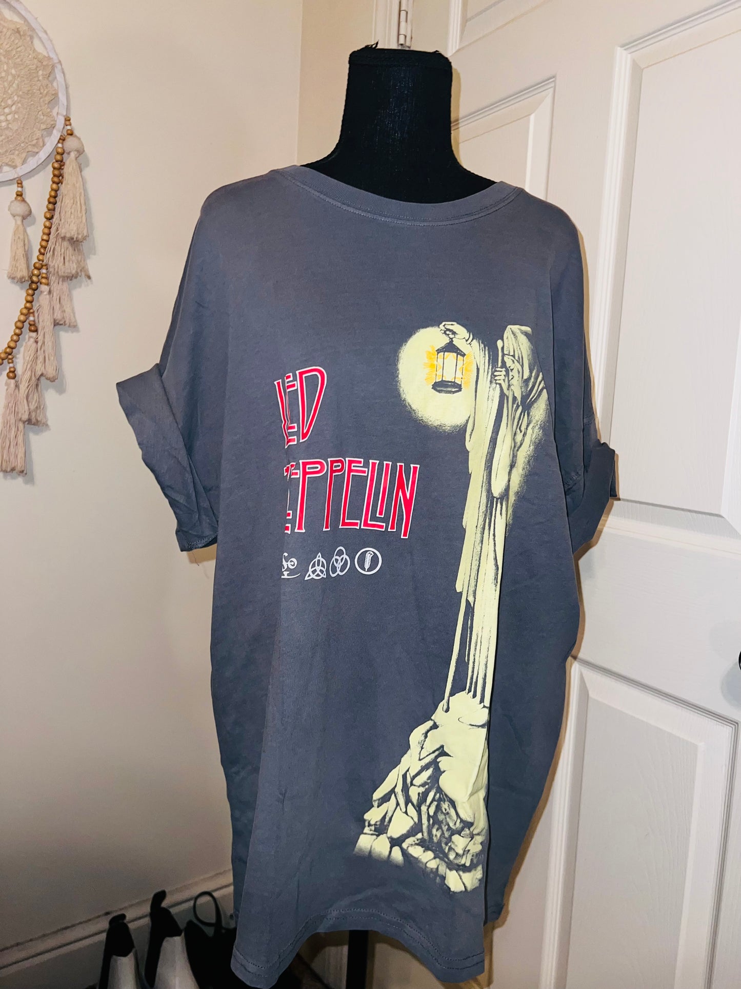 Led Zeppelin Oversized Distressed Tee