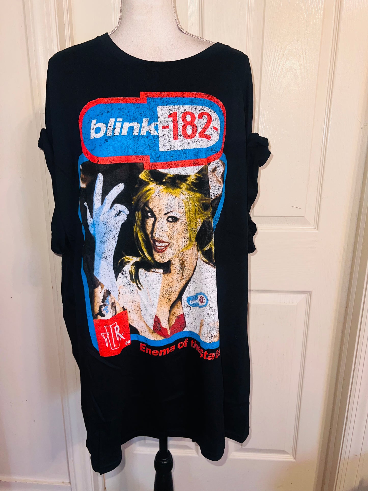 Blink 182 Double Sided Oversized Distressed Tee