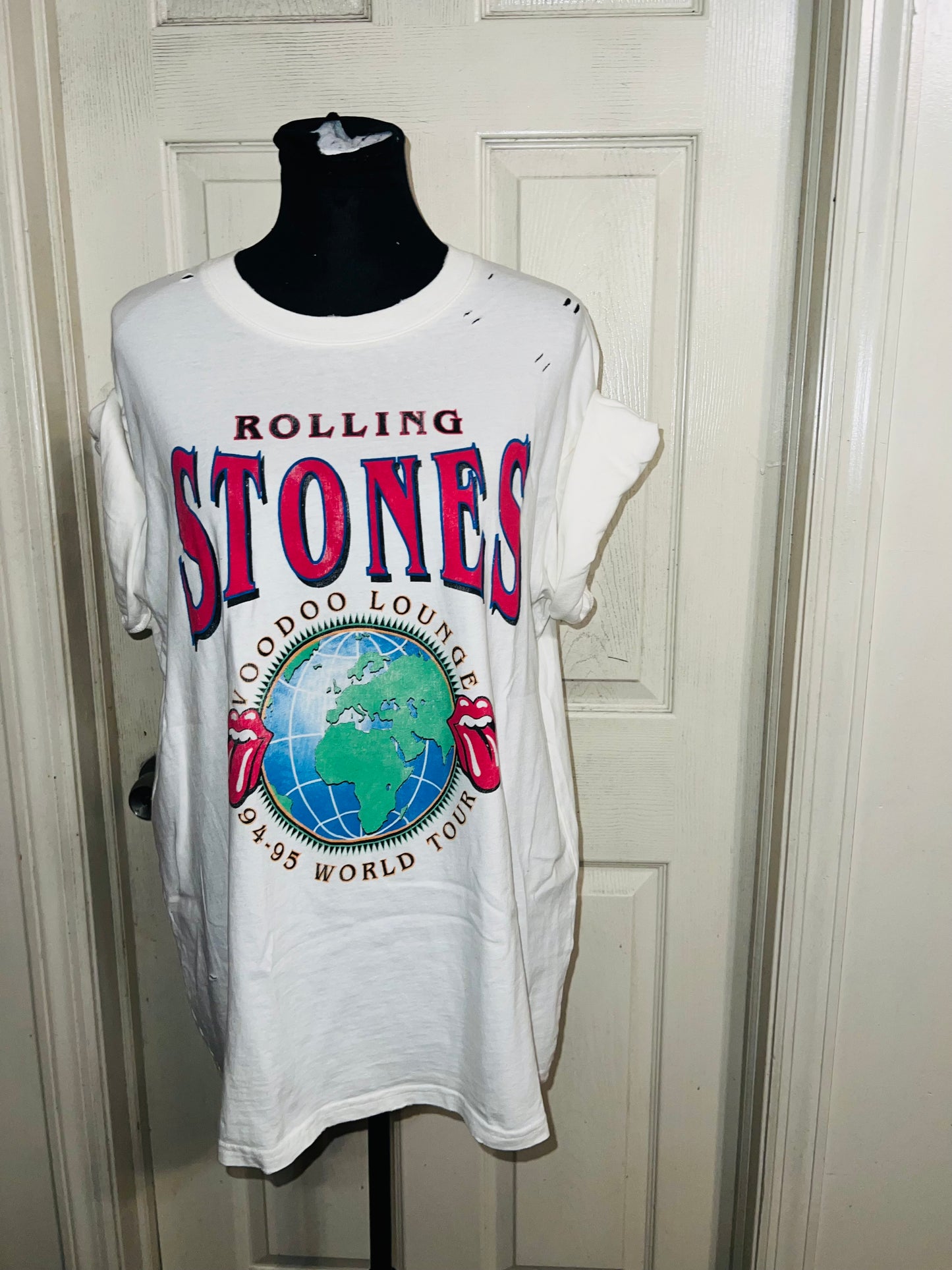 The Rolling Stones Double Sided Oversized Distressed Tee