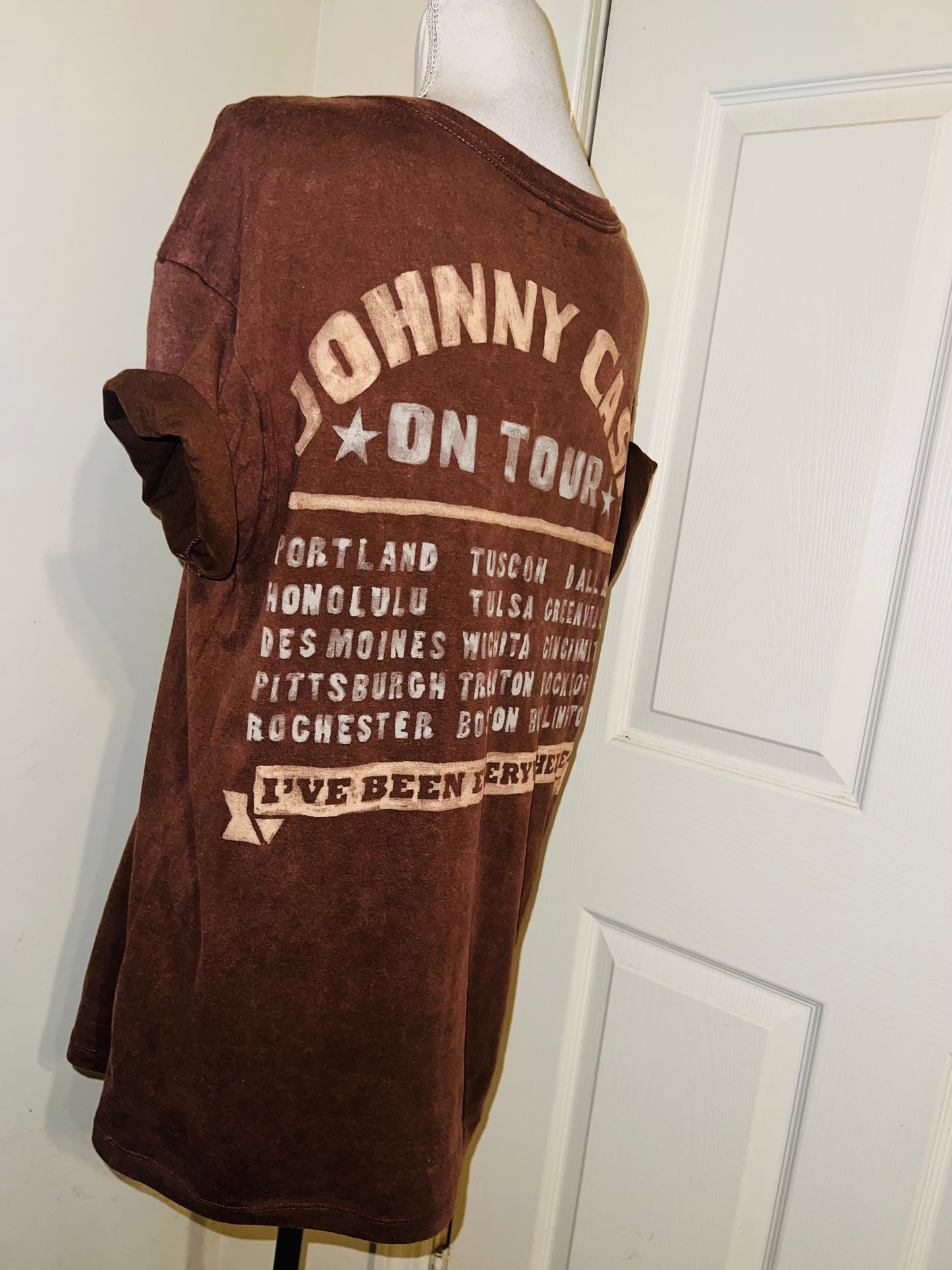 Johnny Cash Double Sided Oversized Distressed Tee