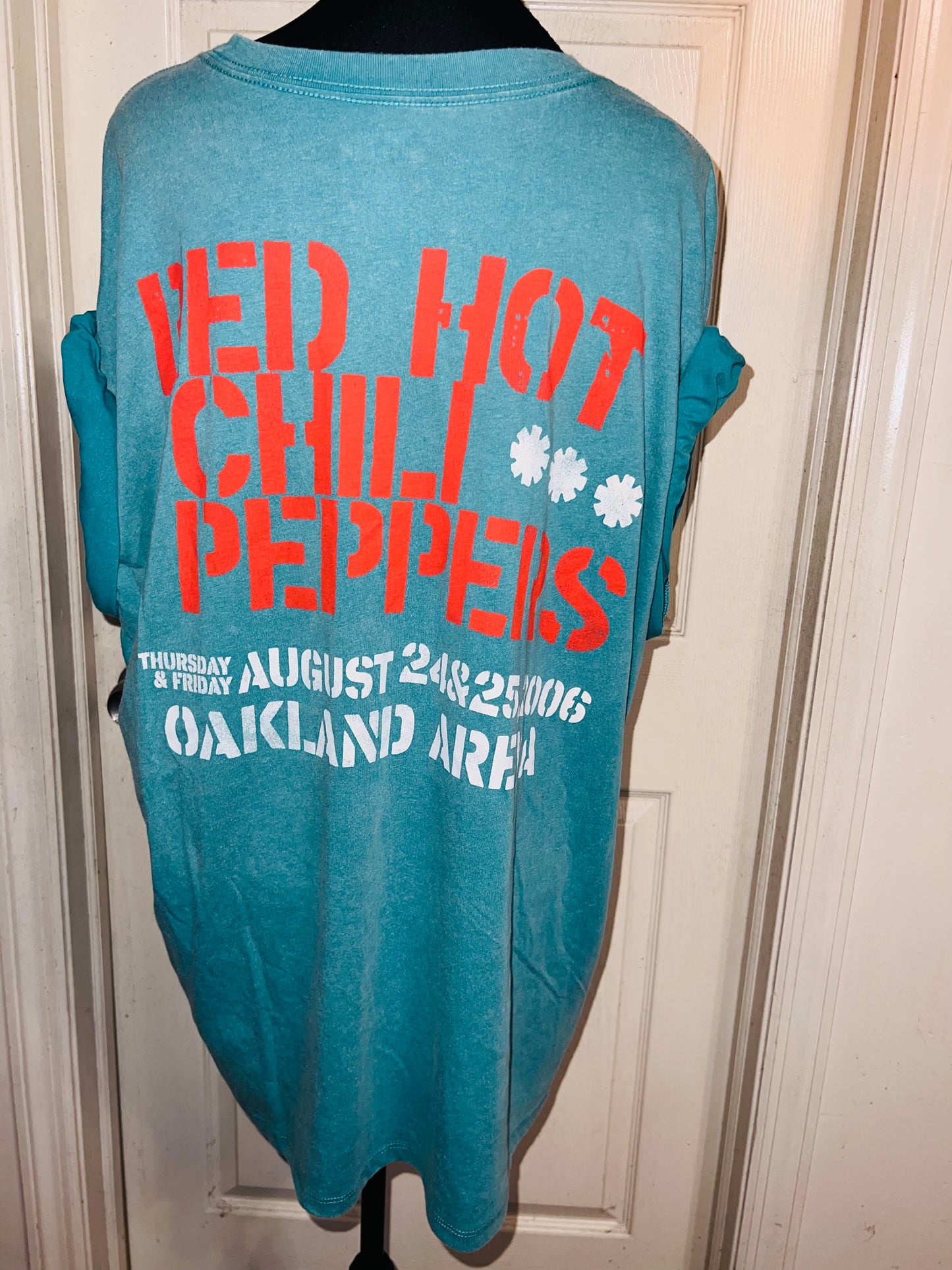 Red Hot Chili Peppers Double Sided Oversized Distressed Tee