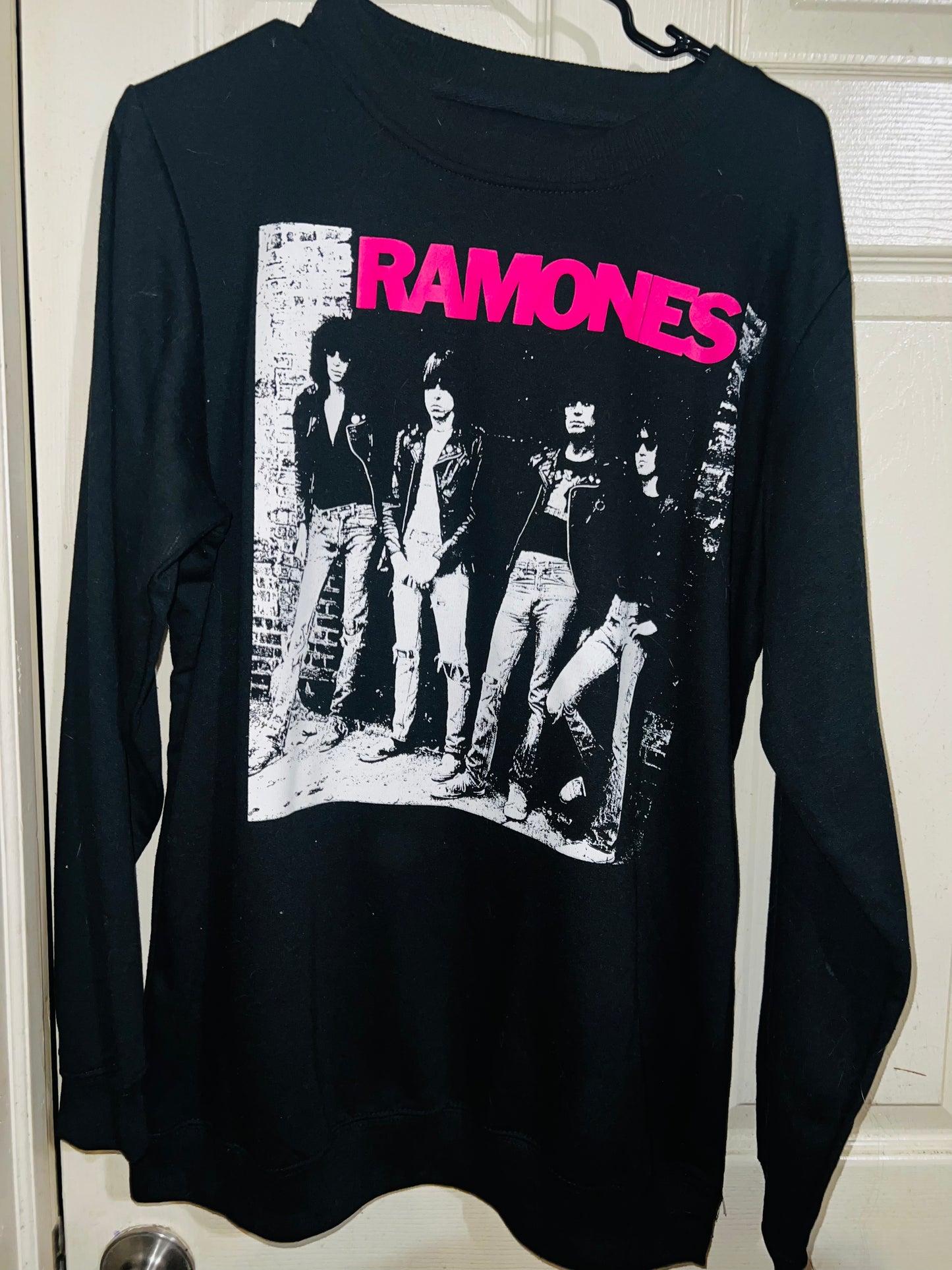 Ramones Oversized Distressed Sweatshirt