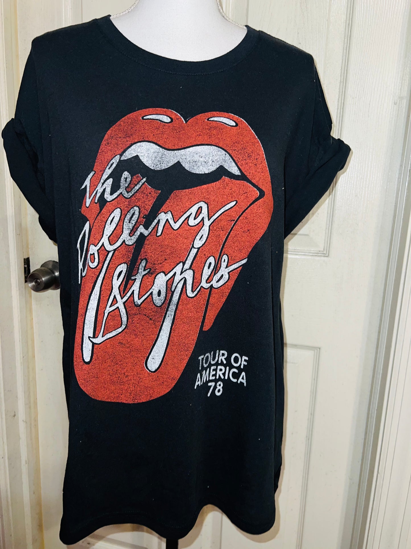 Rolling Stones ‘78 Tour Distressed Oversized Tee