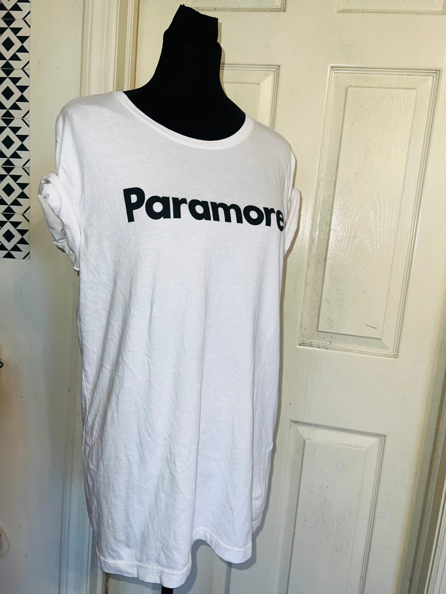 Paramore This is Why Double Sided Oversized Distressed Tee