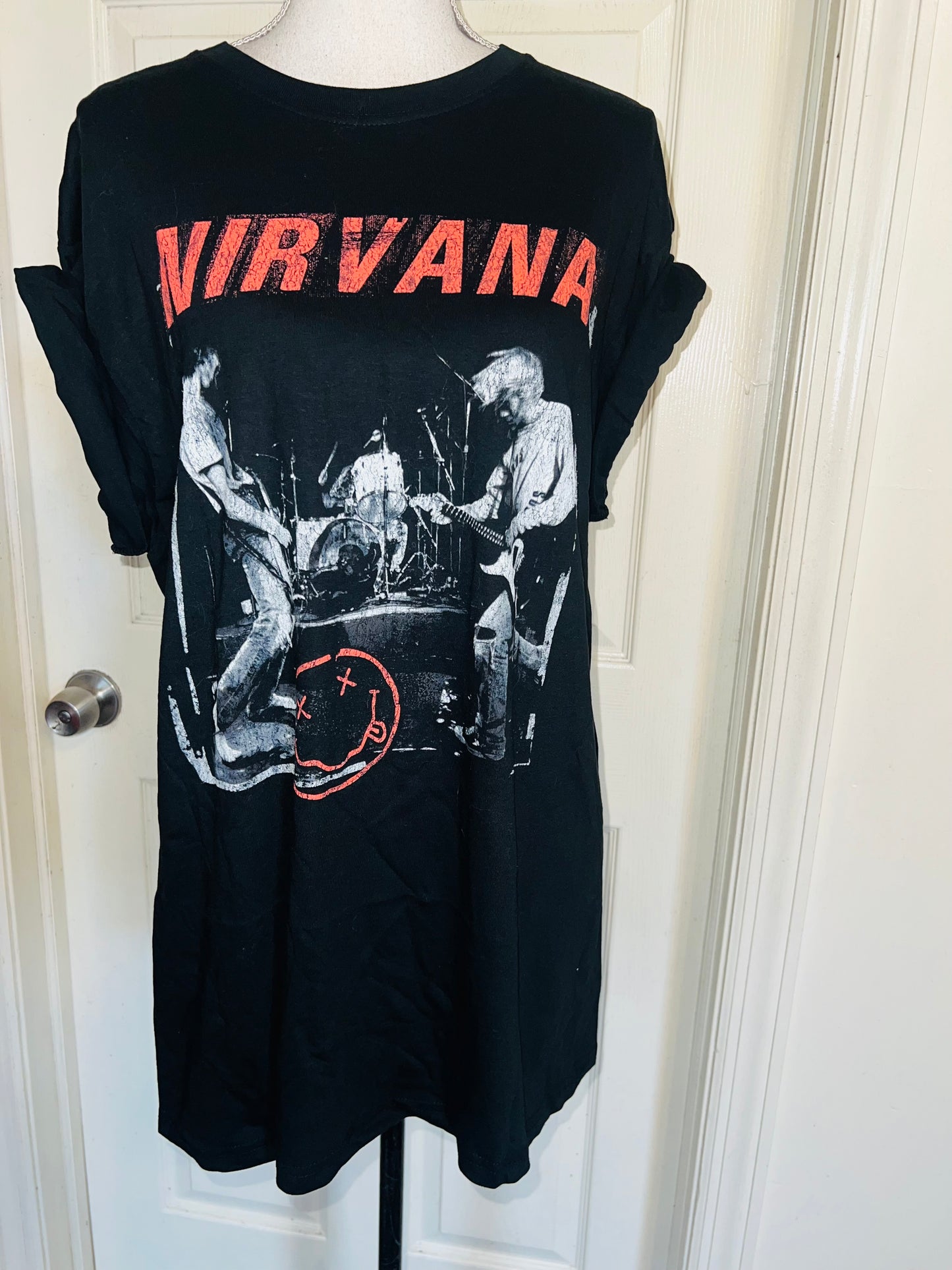 Nirvana Oversized Distressed Tee