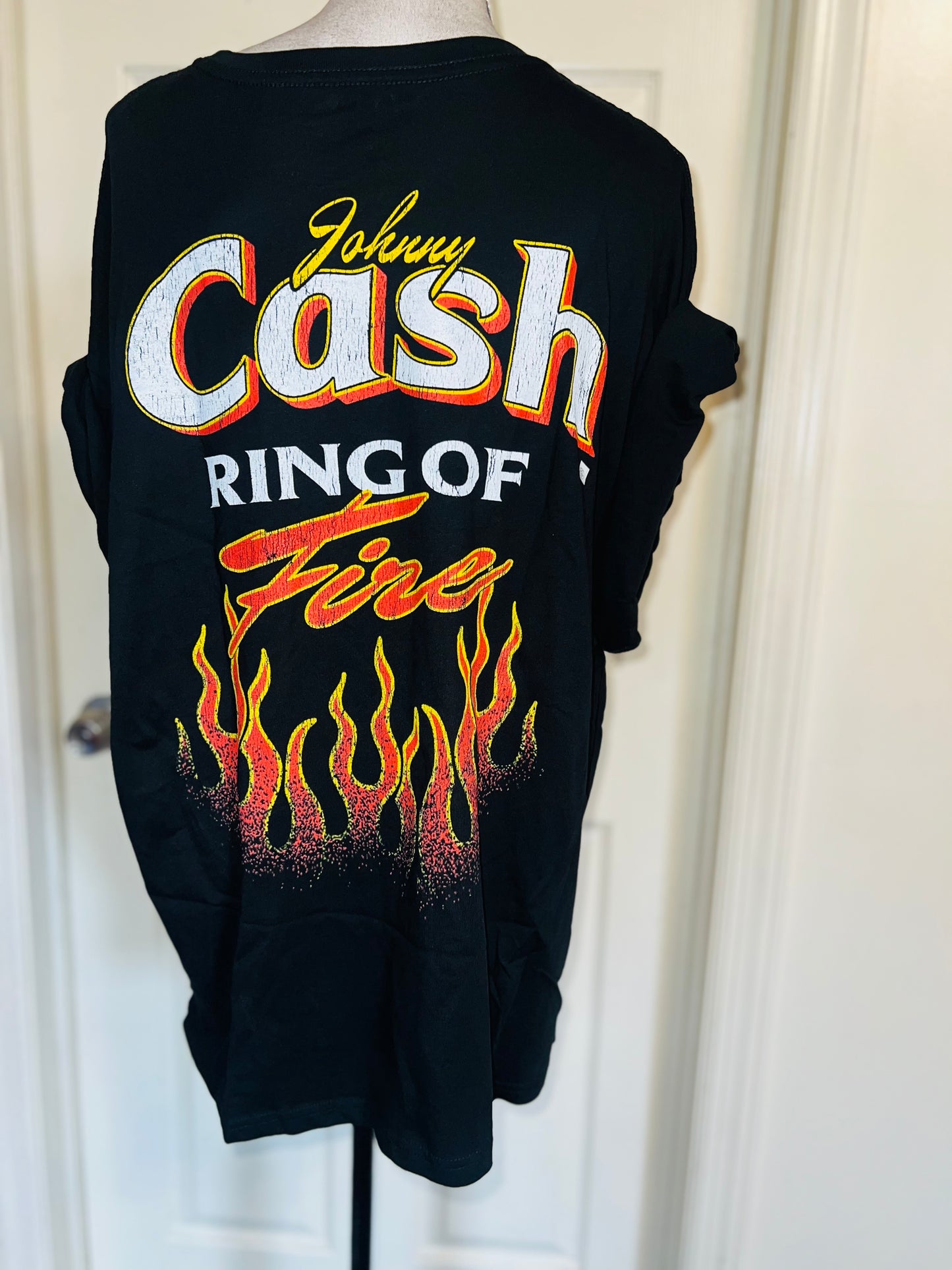 Johnny Cash Double Sided Oversized Distressed Tee