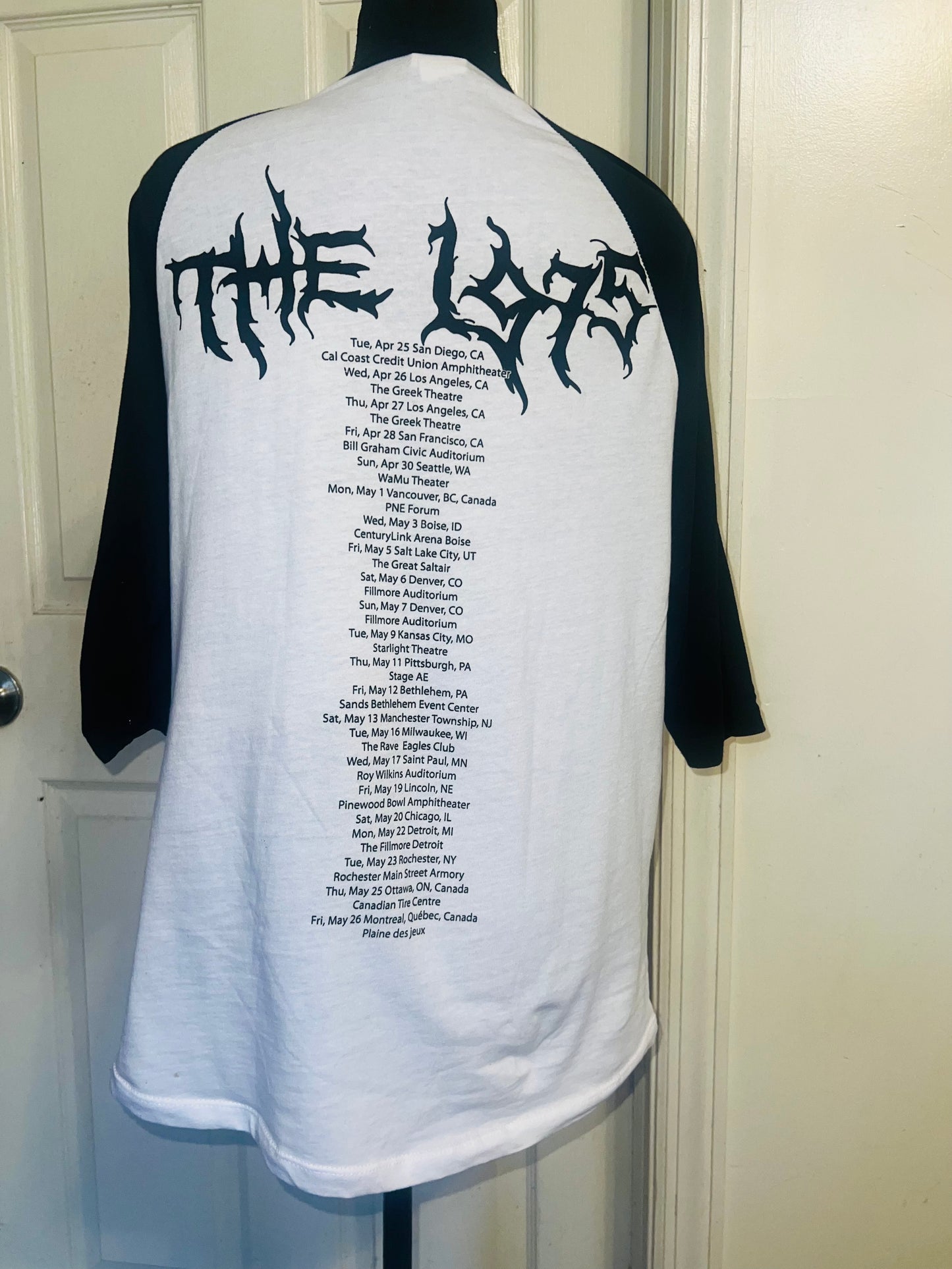 The 1975 Raglan Double Sided Oversized Tee (dates on back)