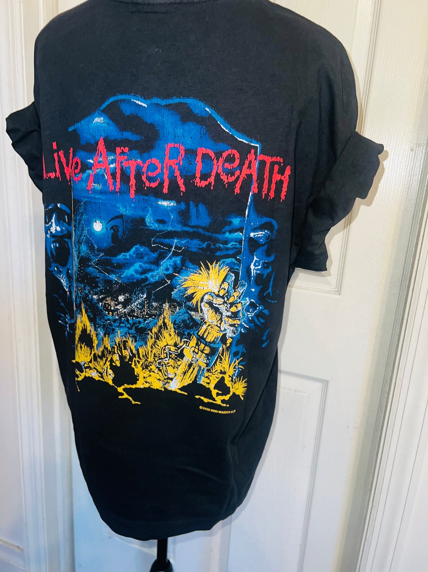 Iron Maiden Double Sided Oversized Distressed Tee
