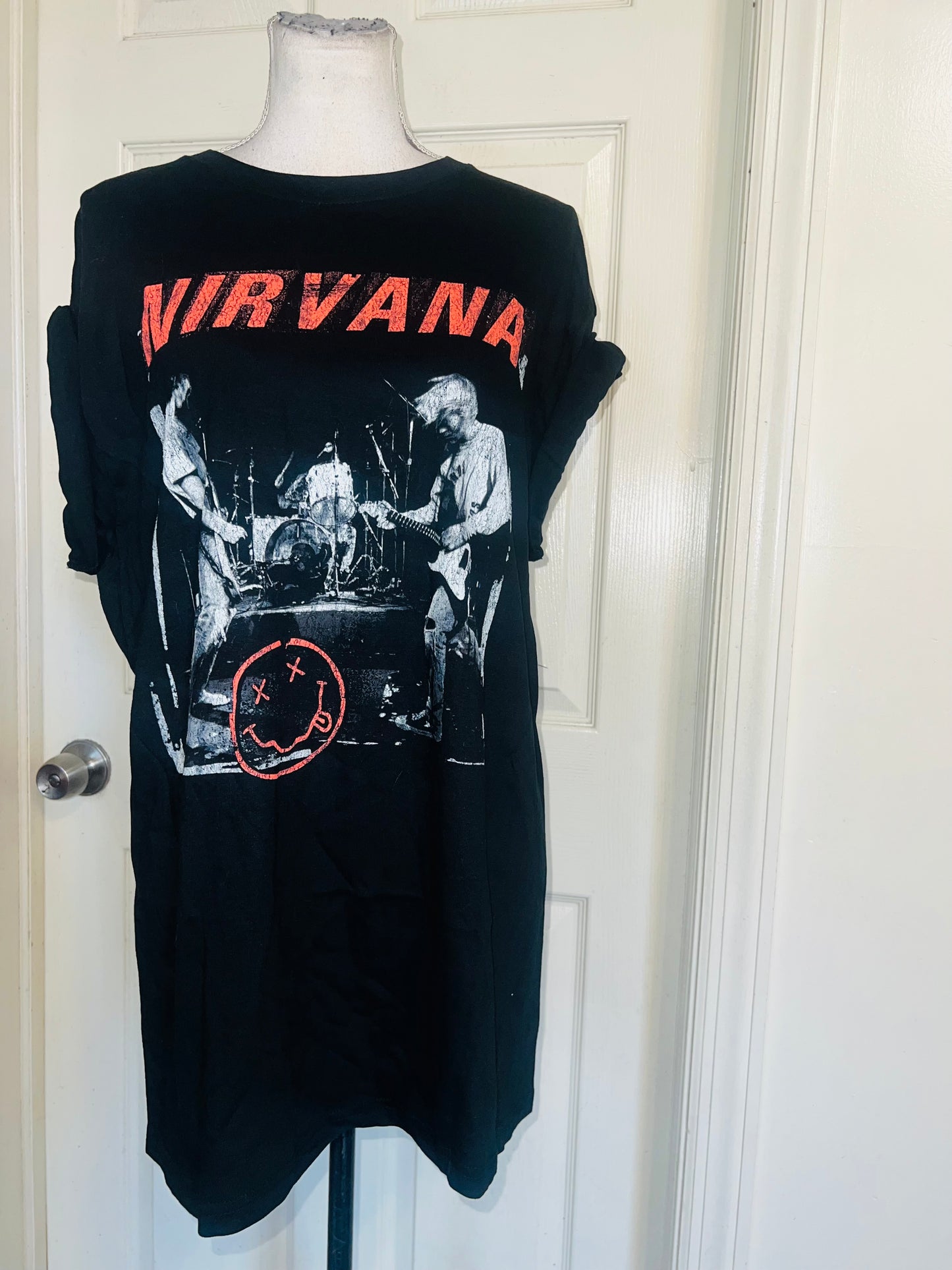 Nirvana Oversized Distressed Tee