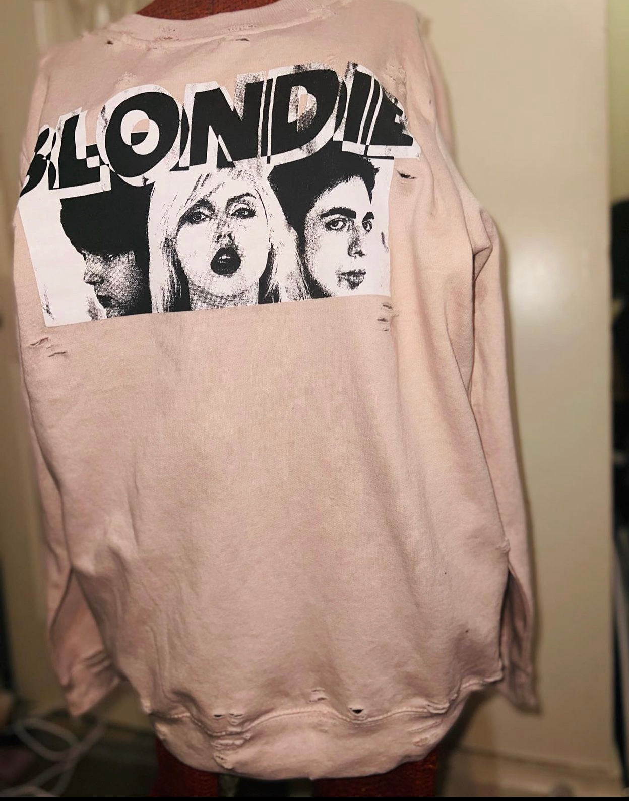 Blondie Oversized Distressed Sweatshirt
