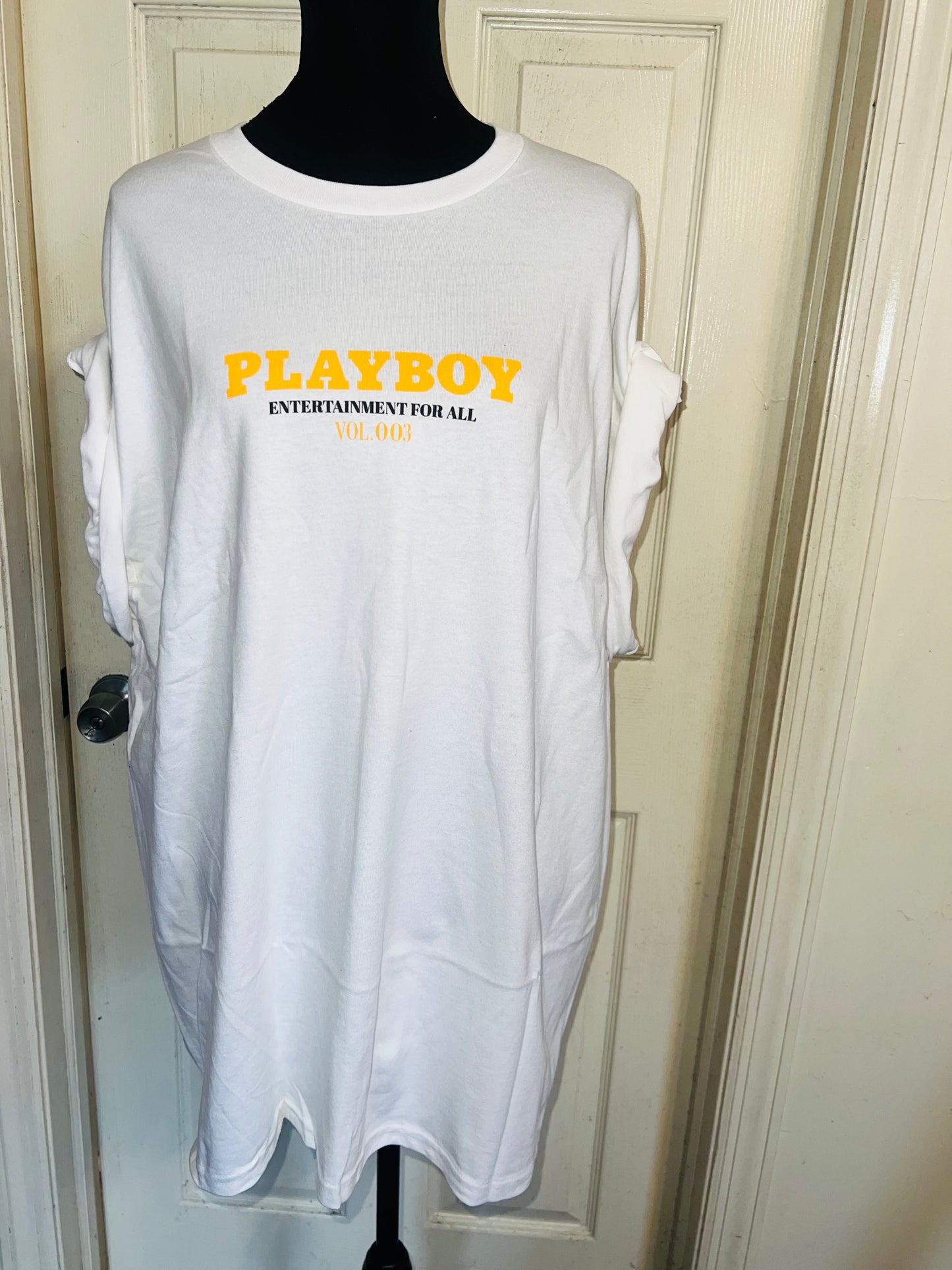 Playboy Double Sided Oversized Distressed Tee