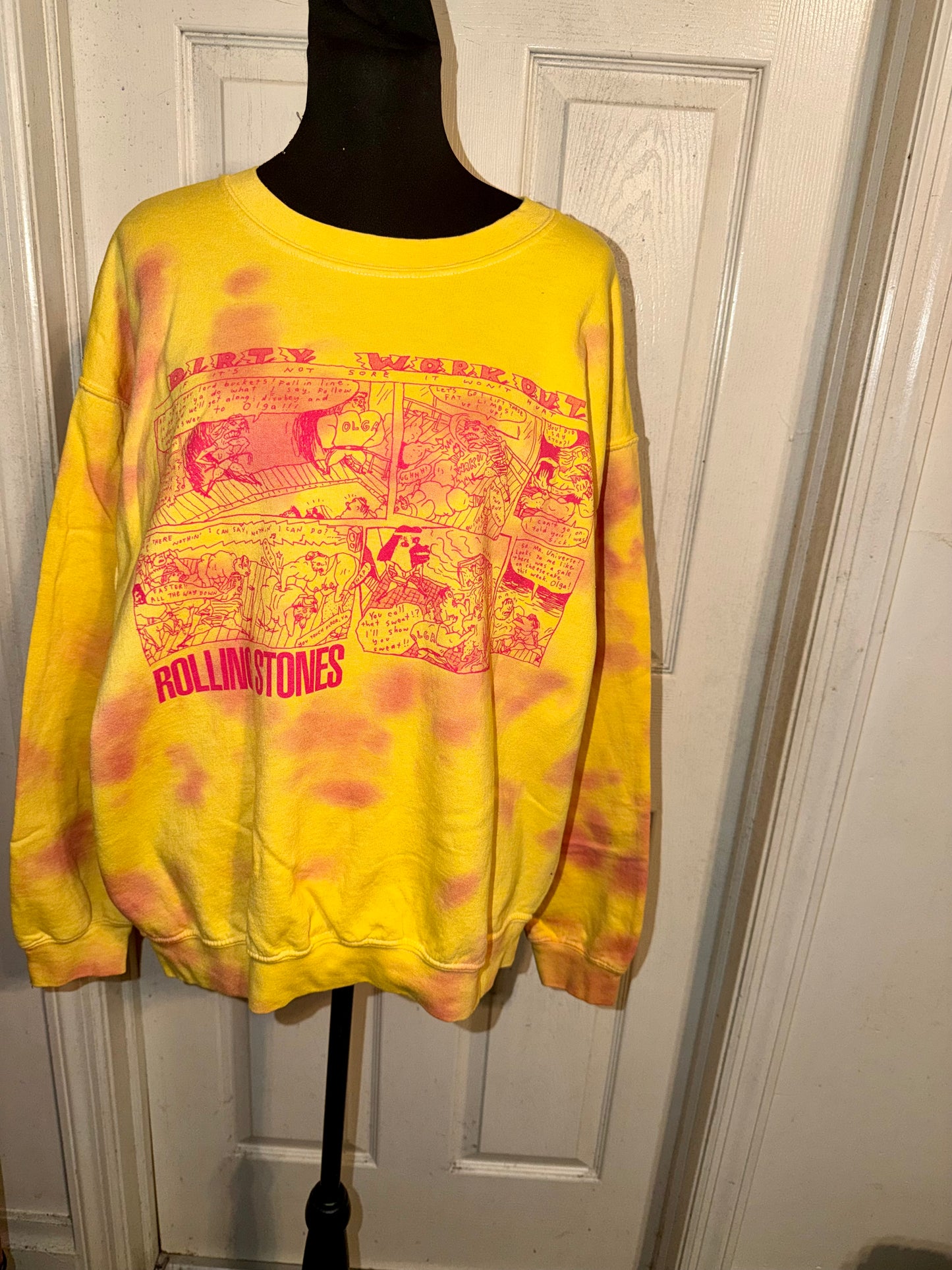 The Rolling Stones Oversized Distressed Sweatshirt