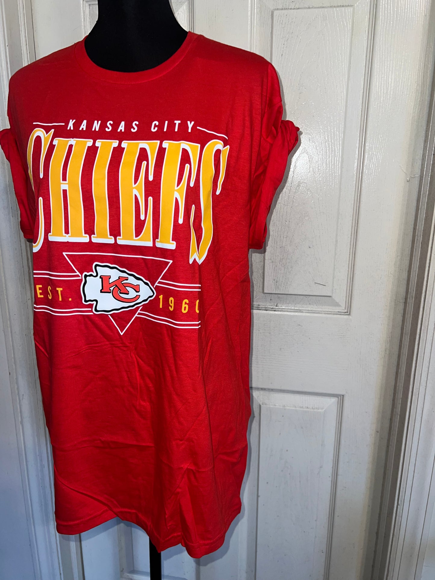 Kansas City Chiefs Oversized Distressed Tee