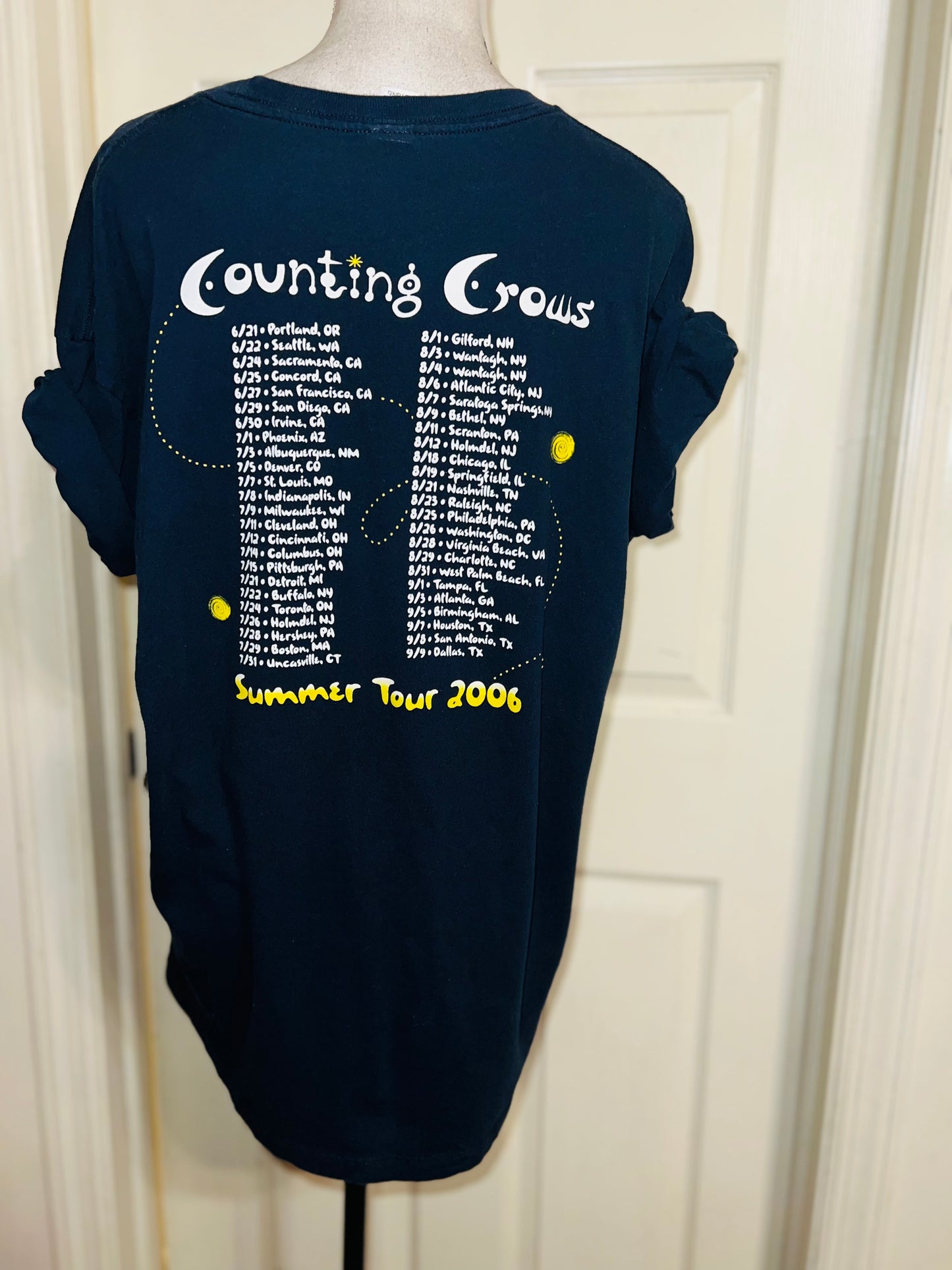 Counting Crows Double Sided Oversized Distressed Tee