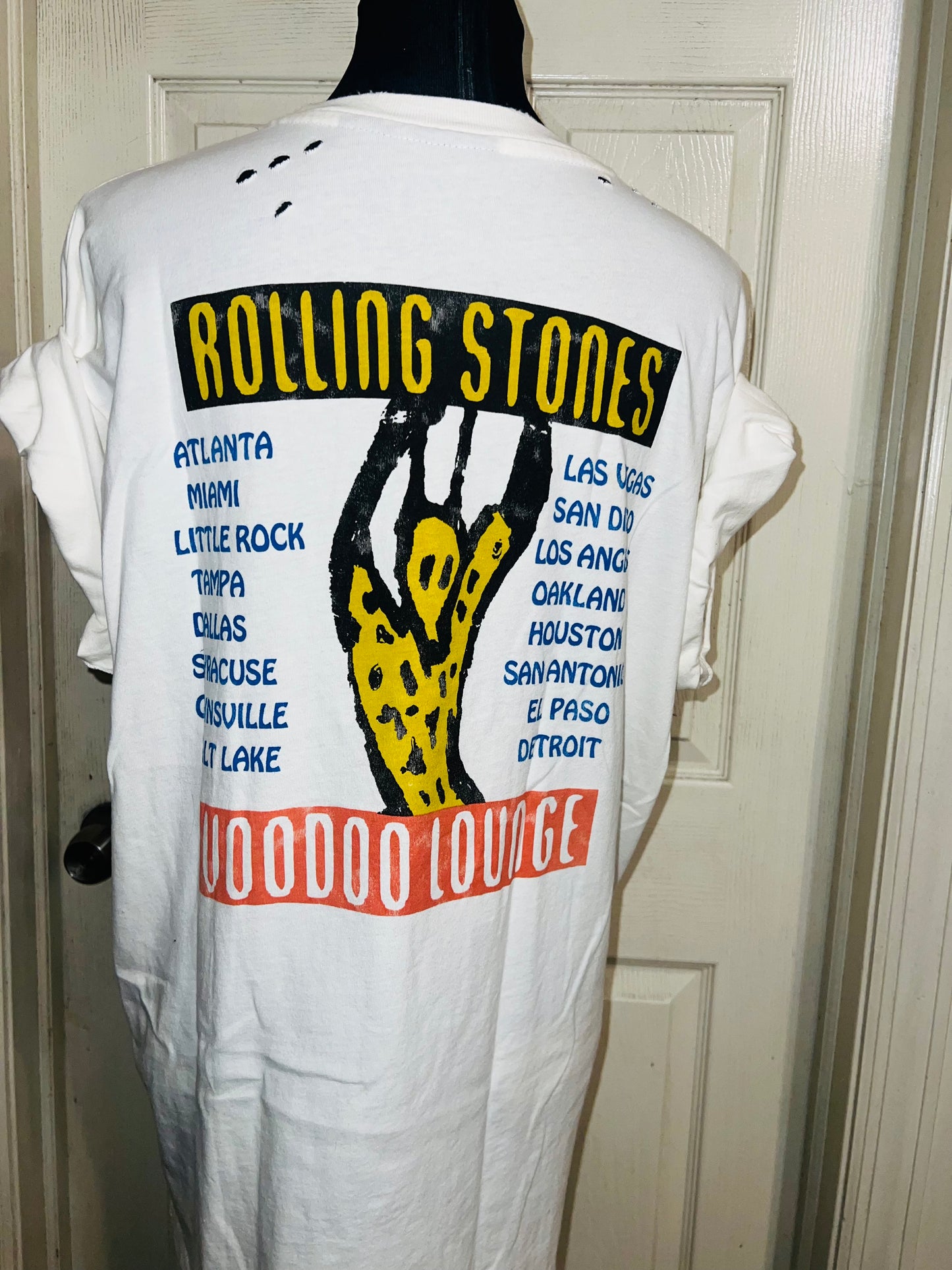 The Rolling Stones Double Sided Oversized Distressed Tee