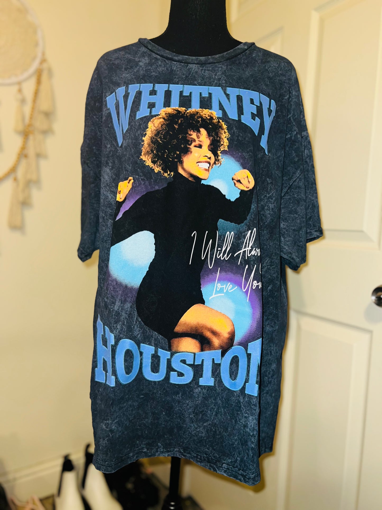 Whitney Houston Oversized Distressed Tee