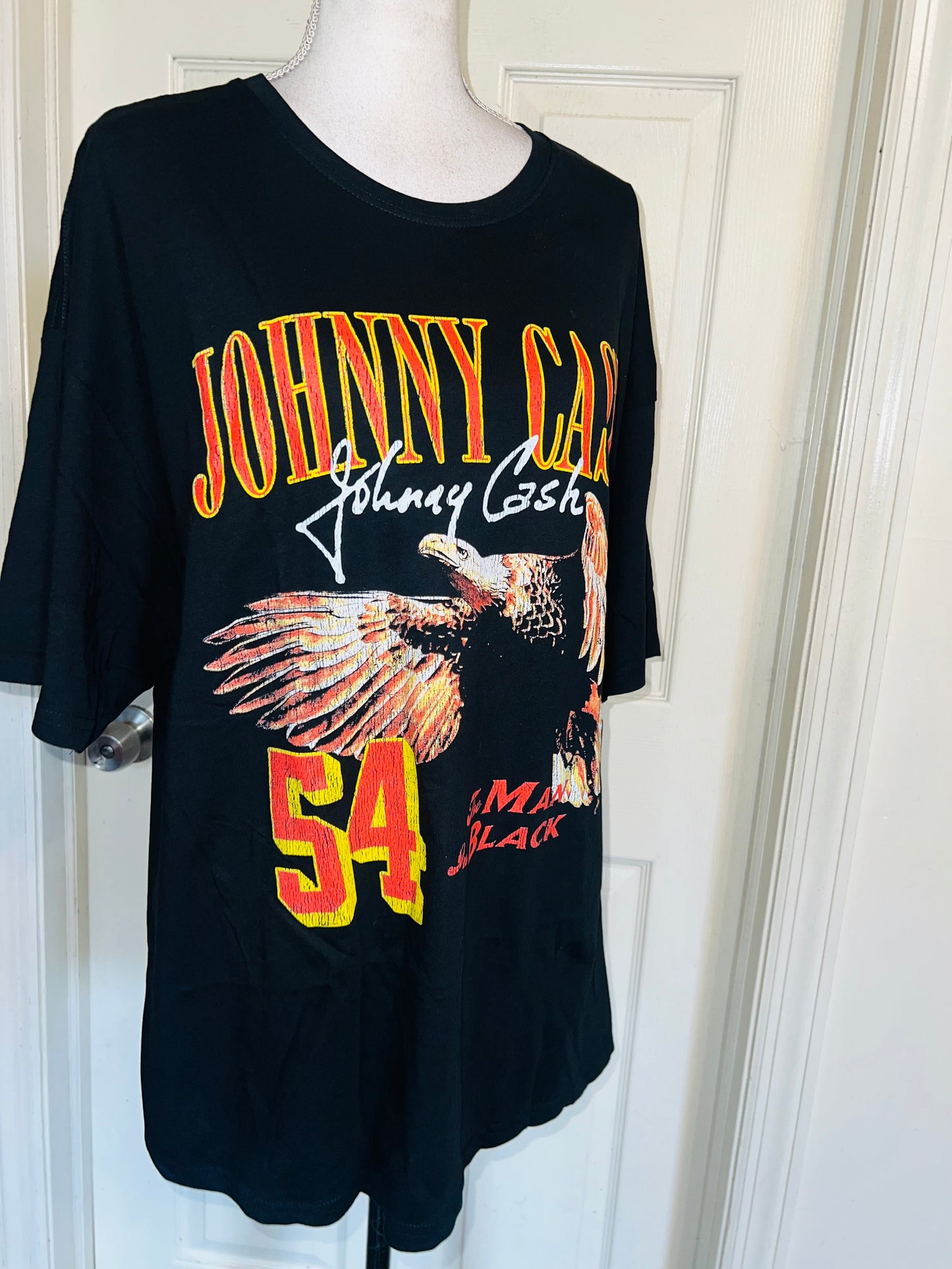 Johnny Cash Double Sided Oversized Distressed Tee