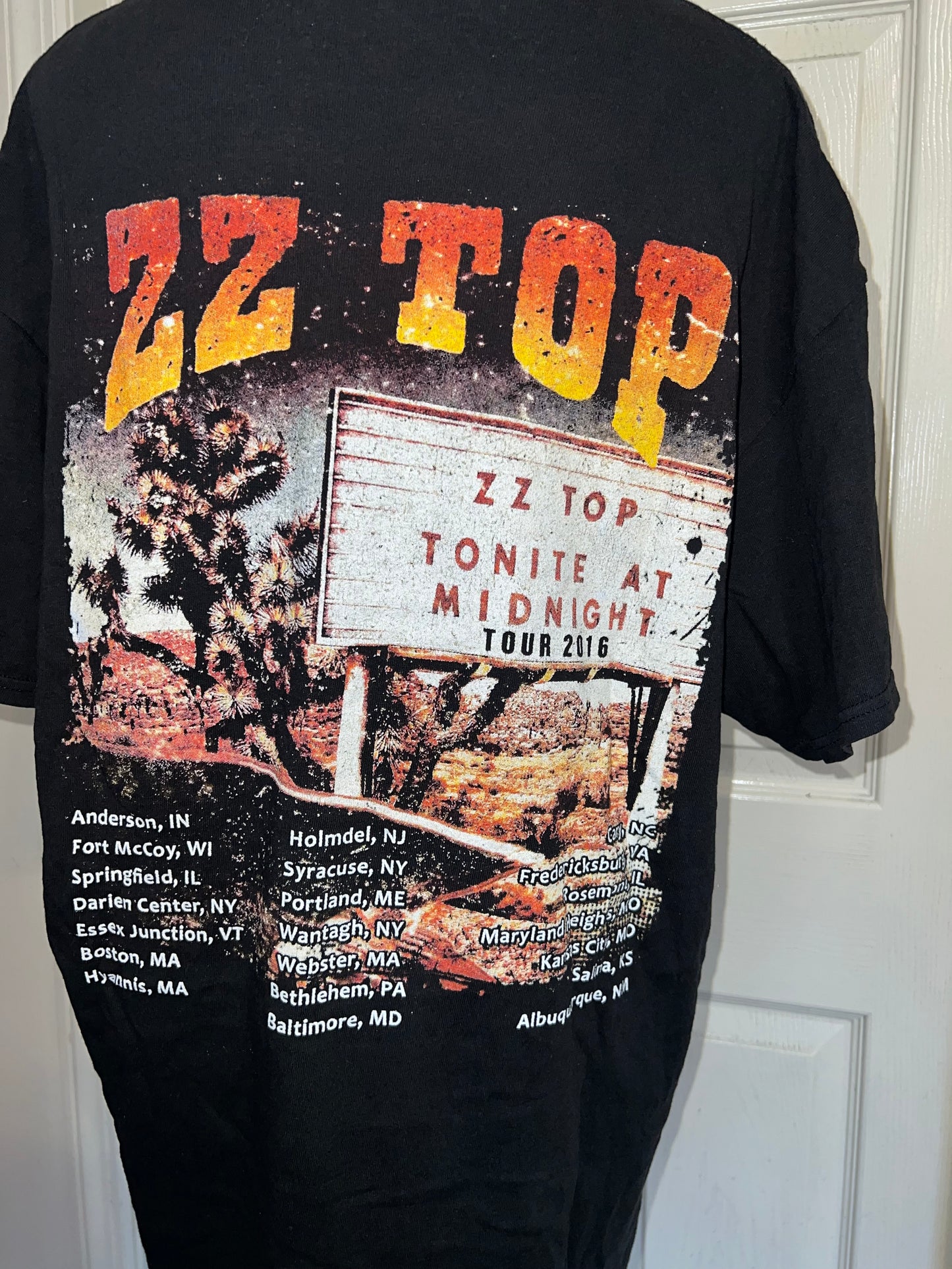 ZZ Top Double Sided Oversized Distressed Tee