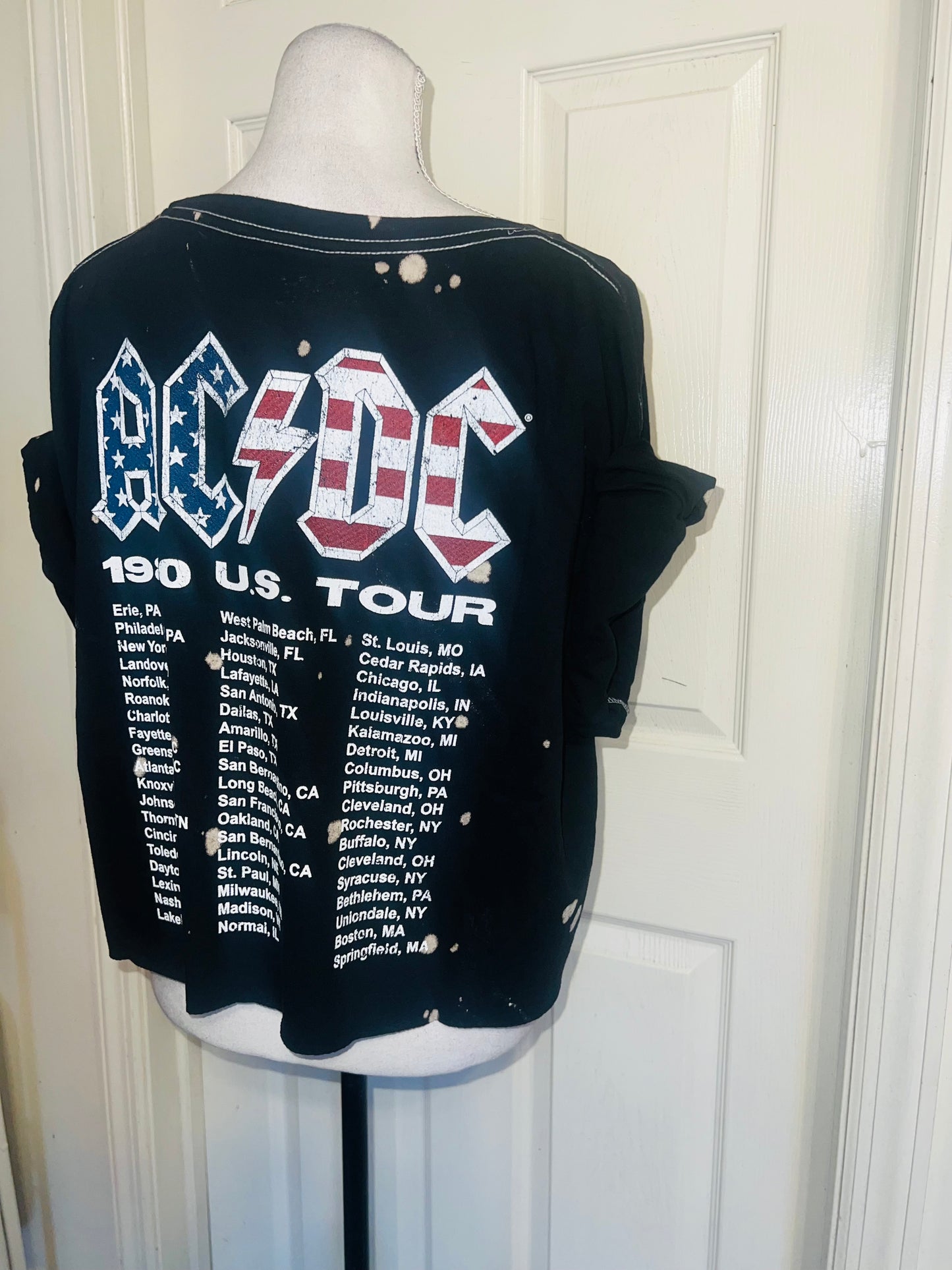 AC/DC Oversized Distressed Tee