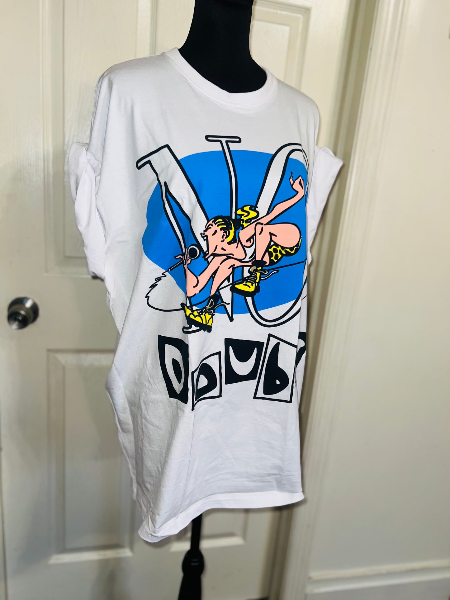 No Doubt Oversized Distressed Tee