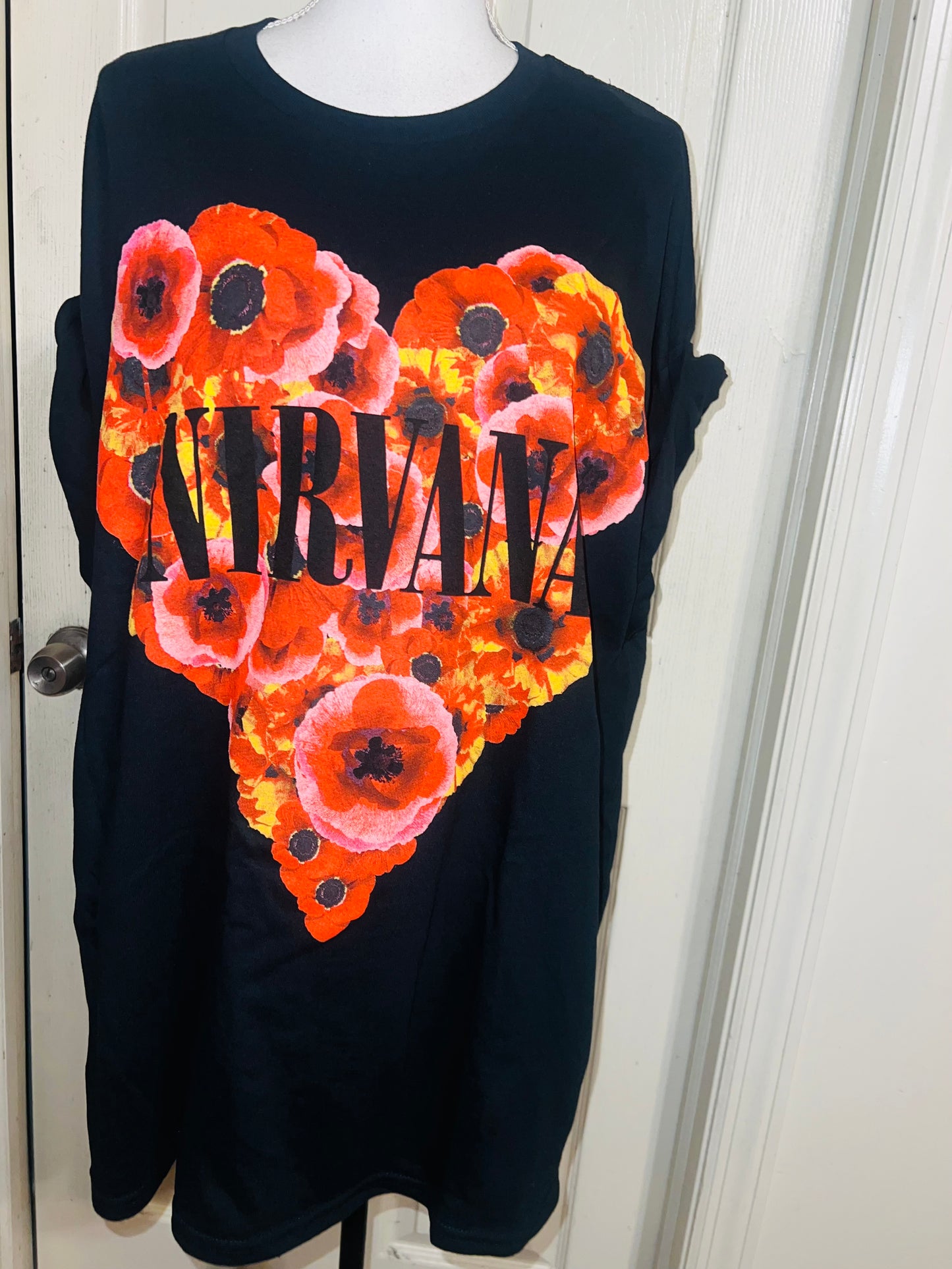 Nirvana Oversized Distressed Tee