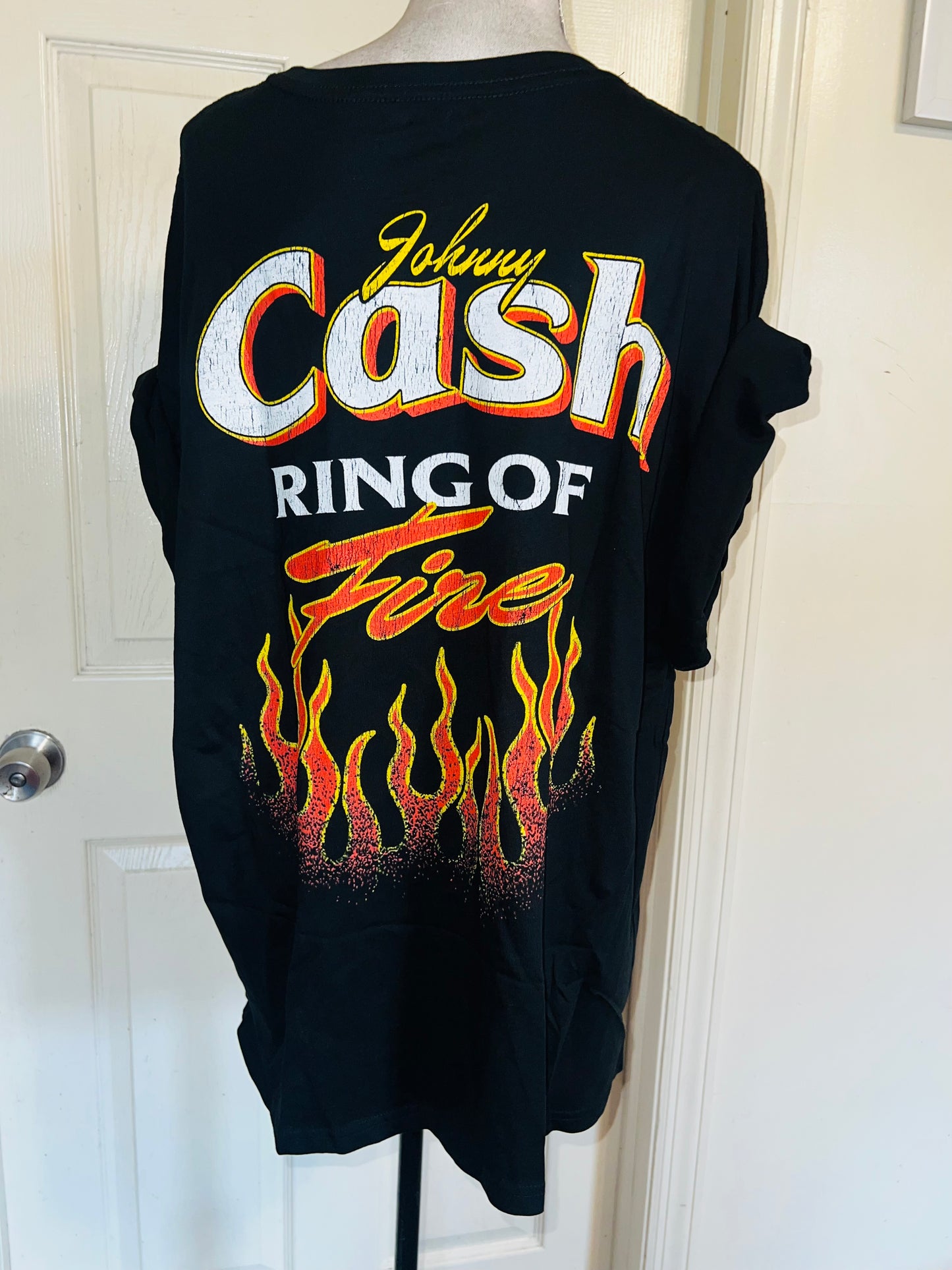 Johnny Cash Double Sided Oversized Distressed Tee