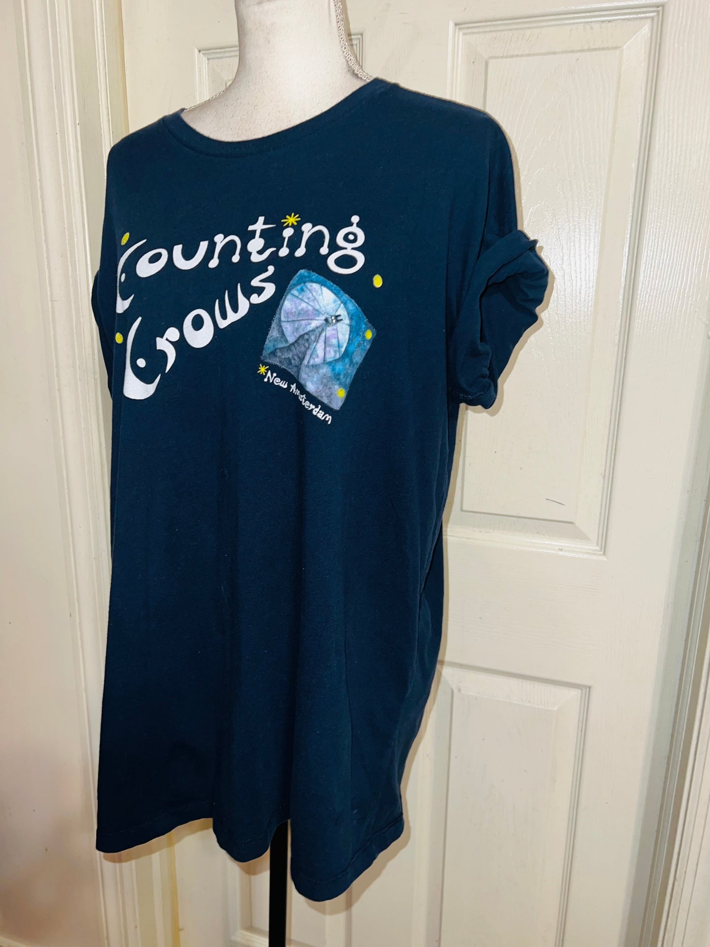 Counting Crows Double Sided Oversized Distressed Tee