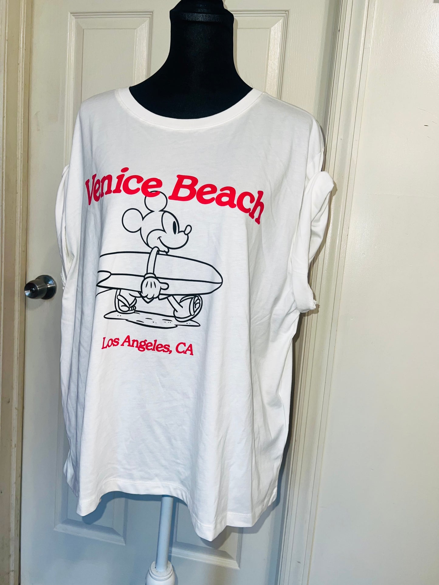 Mickey Mouse Oversized Distressed Tee
