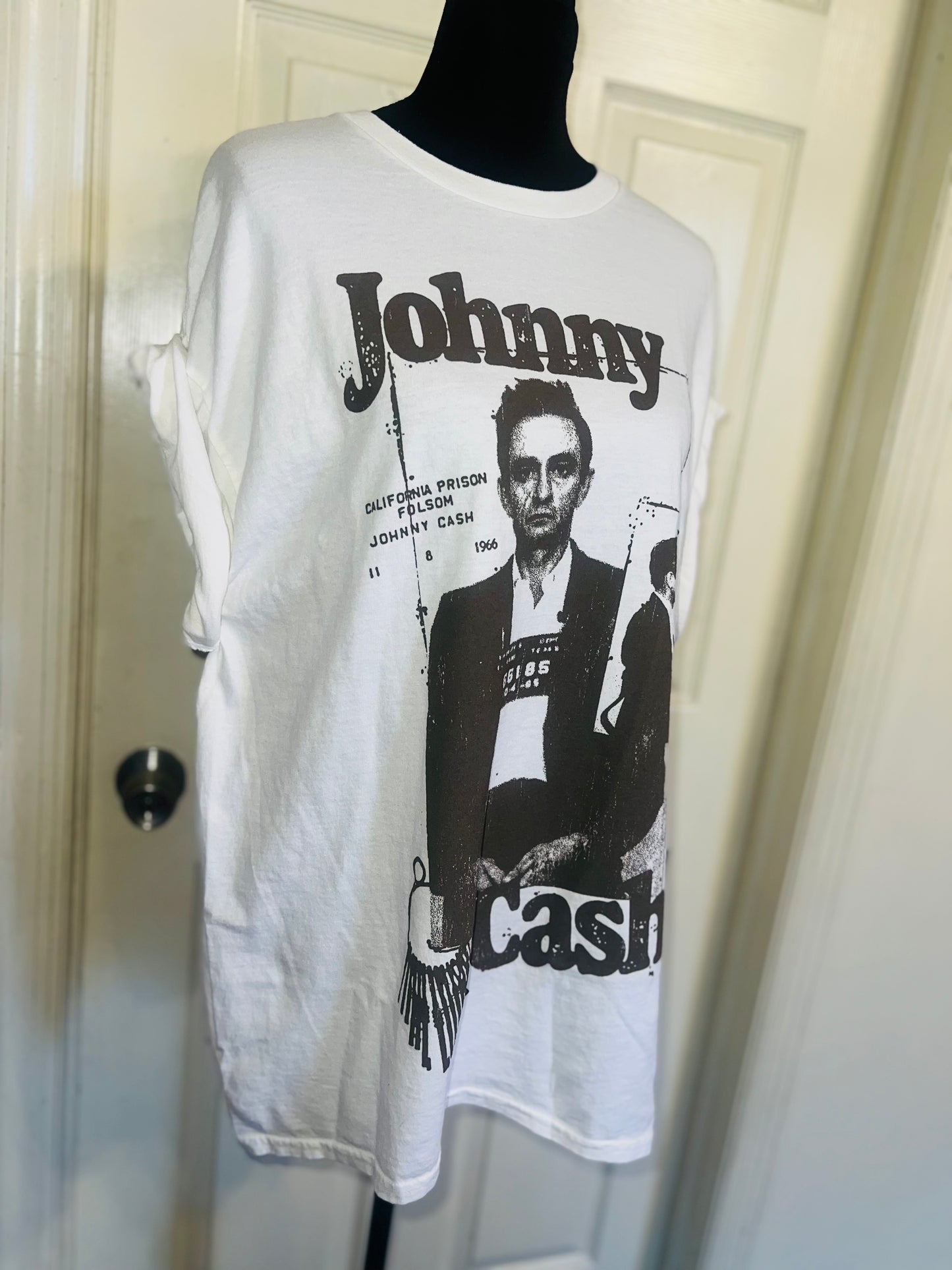 Johnny Cash Oversized Distressed Tee
