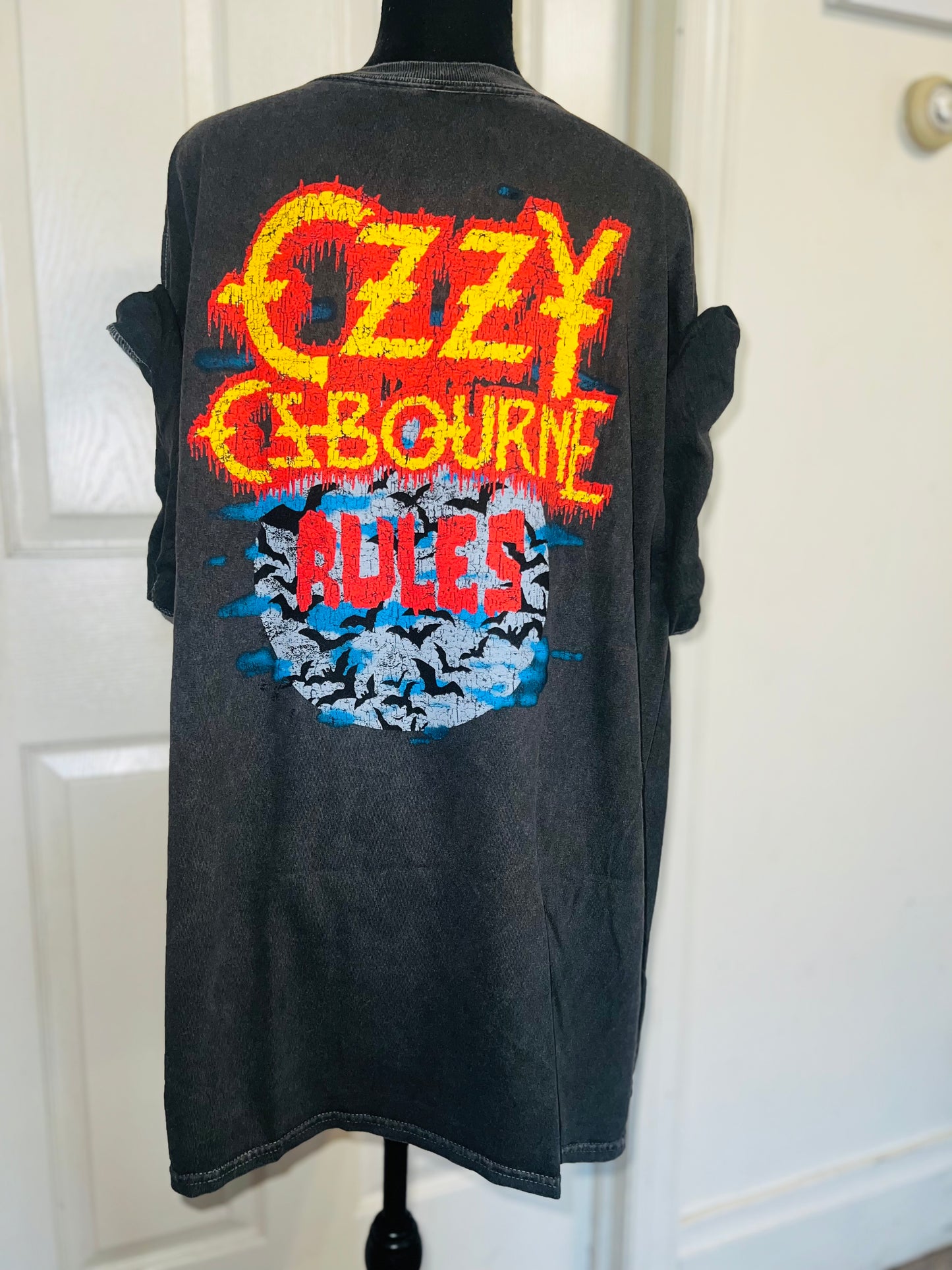 Ozzy Osbourne Double Sided Oversized Distressed Tee