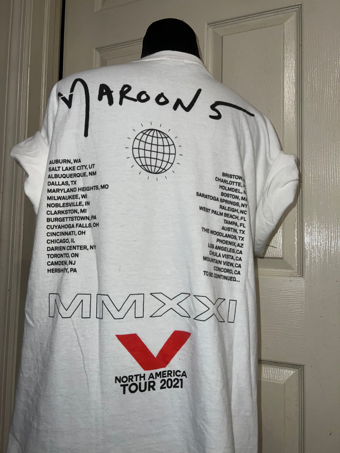 Maroon 5 Double Sided Distressed Tour Tee