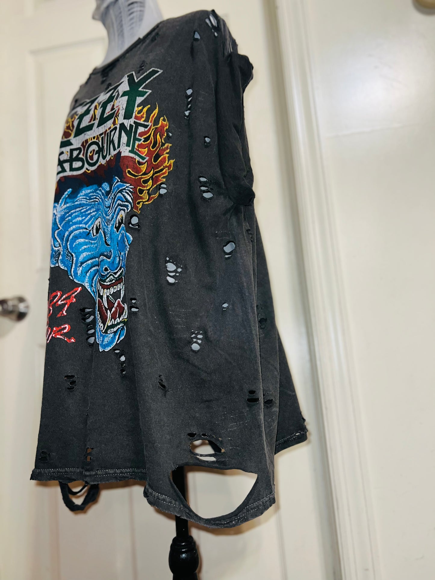 Ozzy Osbourne Double Sided Oversized Distressed Tee