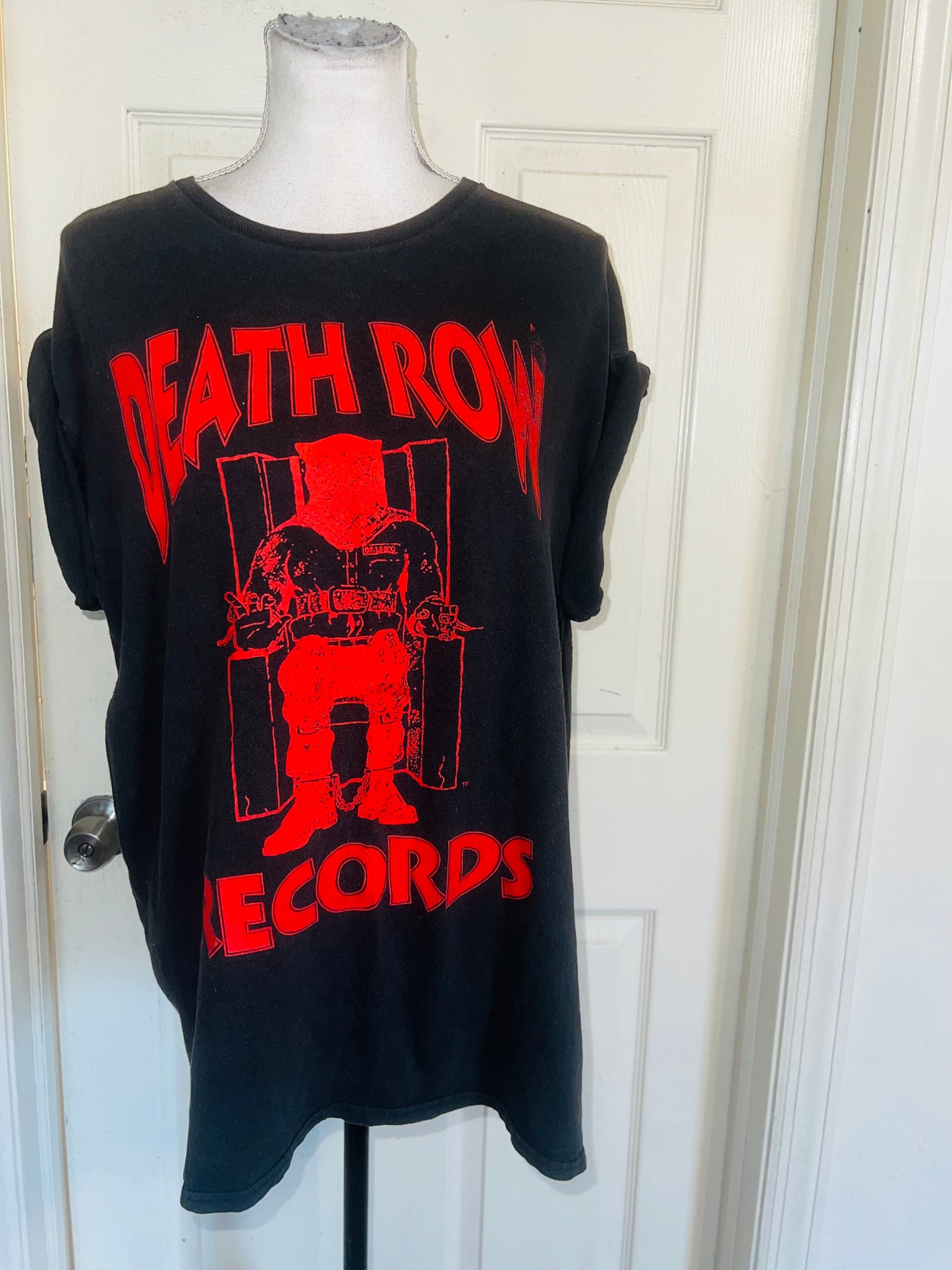 Death Row Records Oversized Distressed Tee