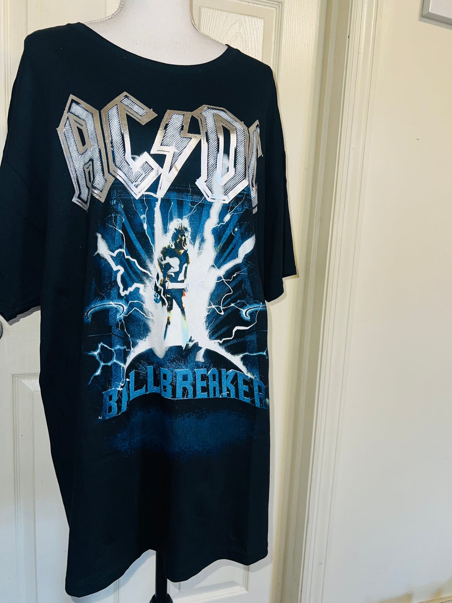 AC/DC Double Sided Oversized Distressed Tee