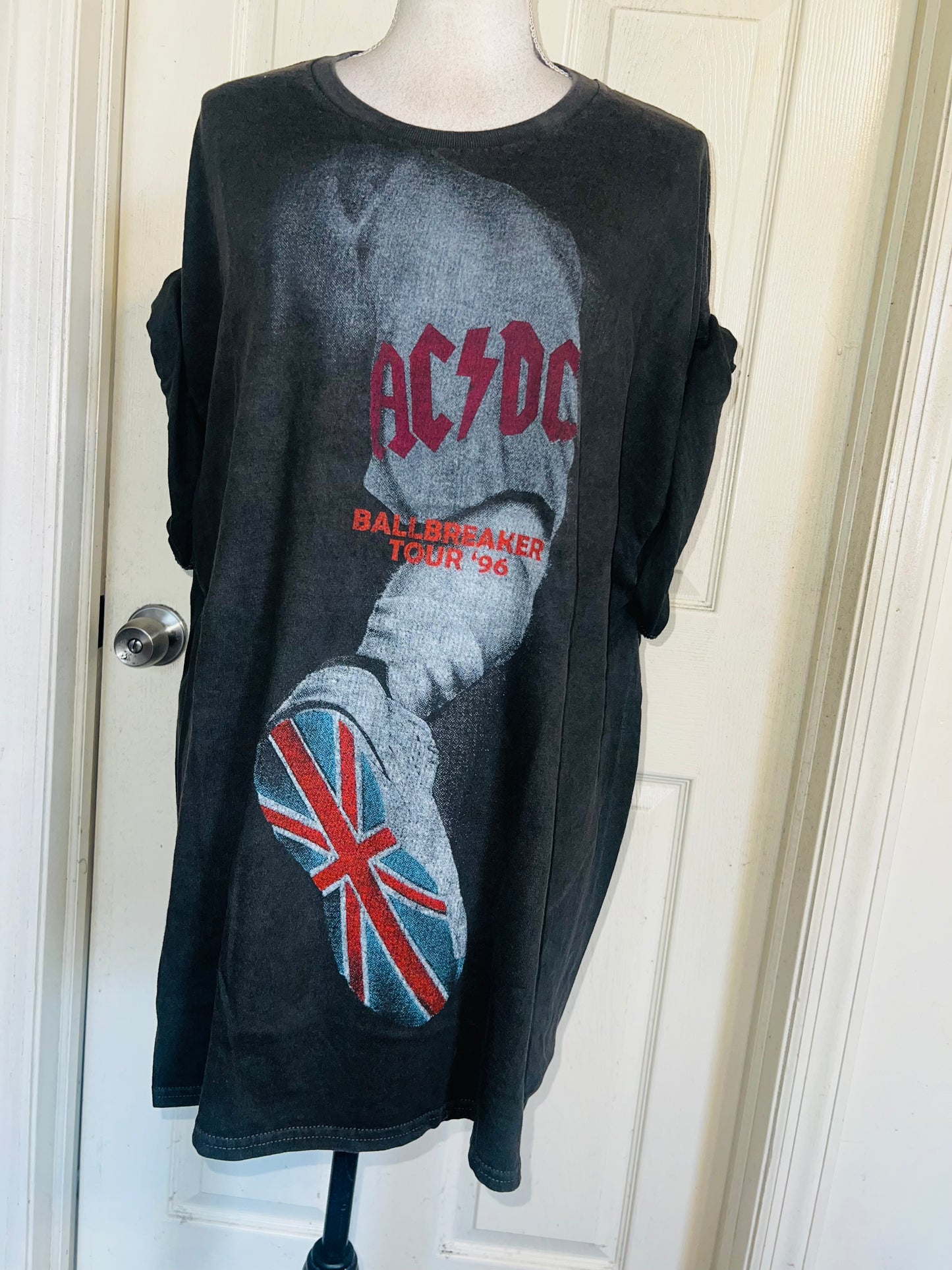 AC/DC Oversized Distressed Tee