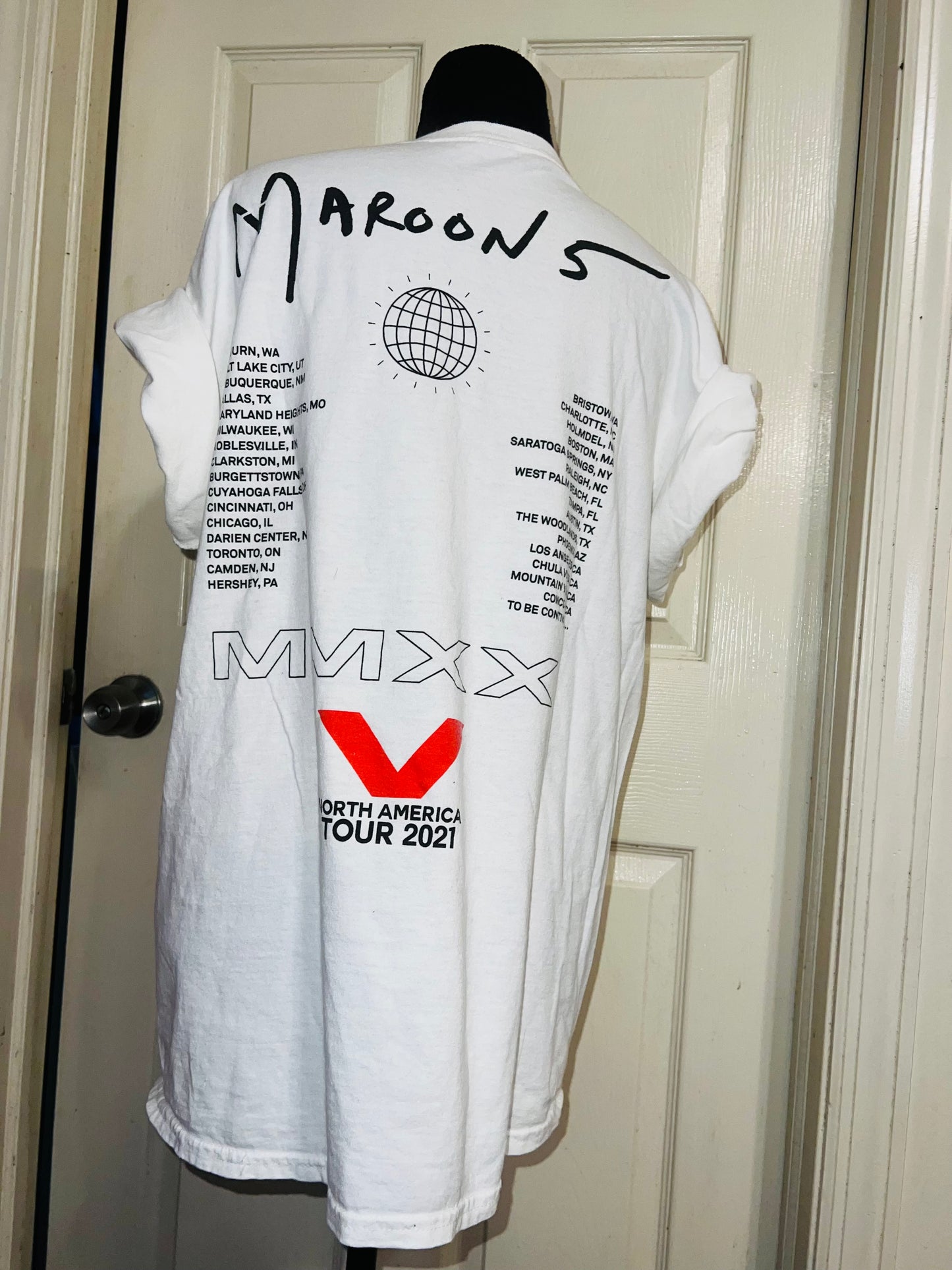 Maroon 5 Double Sided Distressed Tour Tee