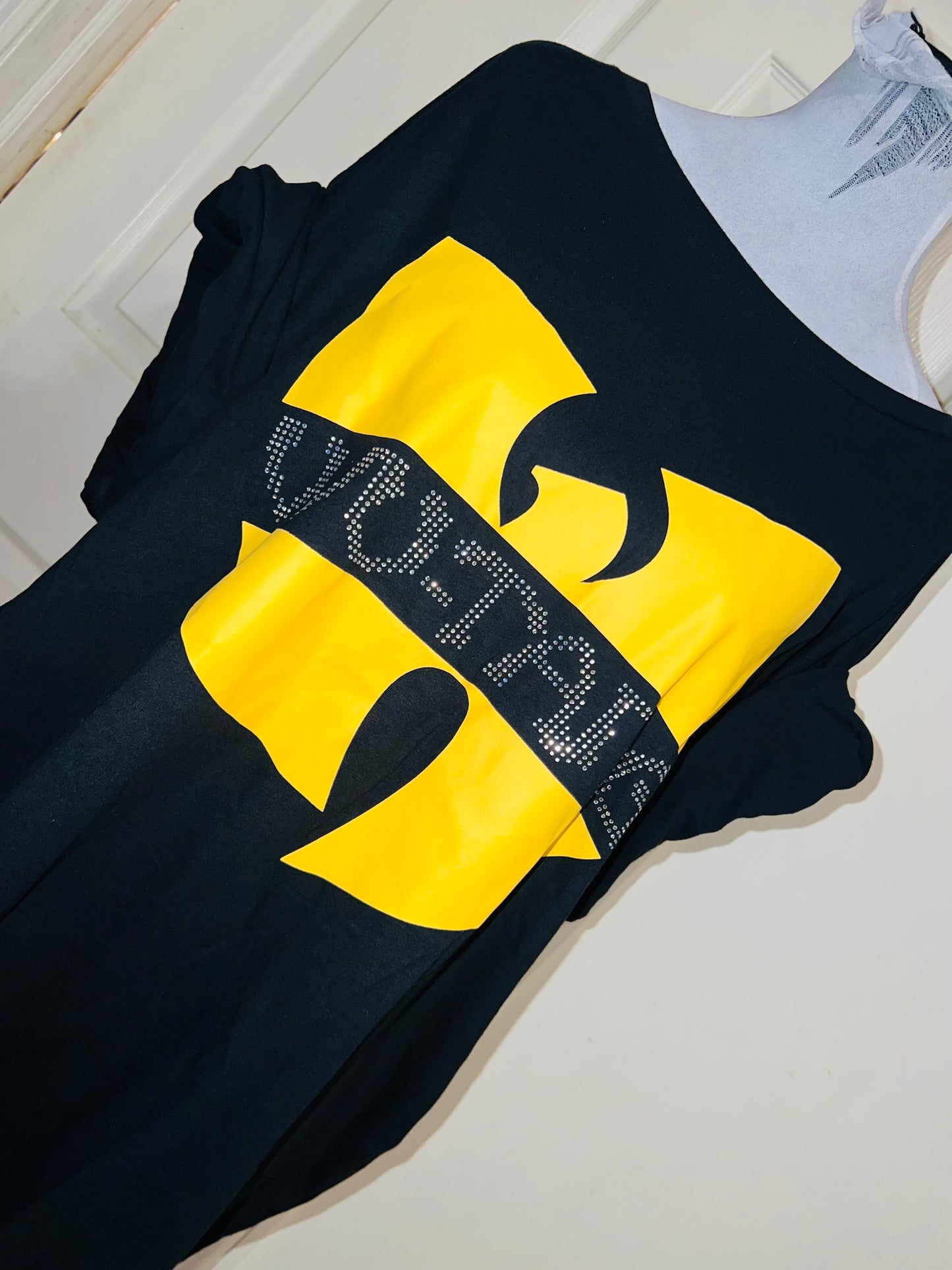 Wu-Tang Clan Rhinestone Oversized Distressed Tee