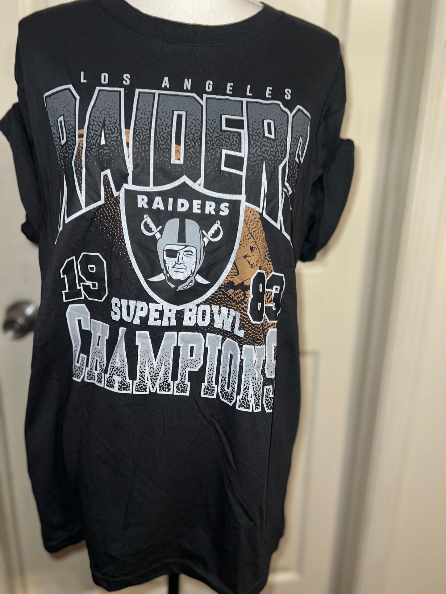 Las Vegas Raiders Oversized Distressed Tee