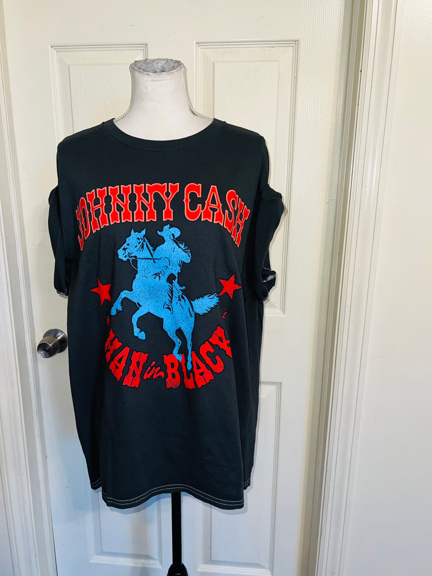 Johnny Cash Double Sided Oversized Distressed Tee