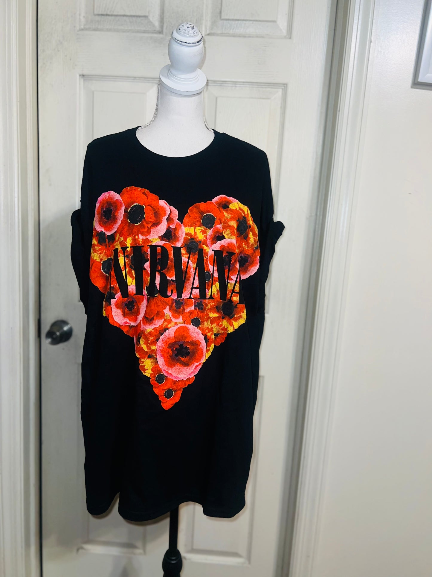 Nirvana Oversized Distressed Tee